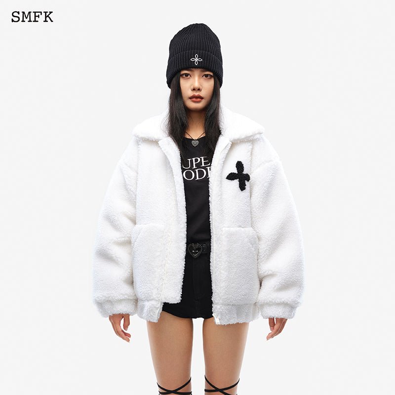 SMFK Compass Wool Work Jacket White | MADA IN CHINA