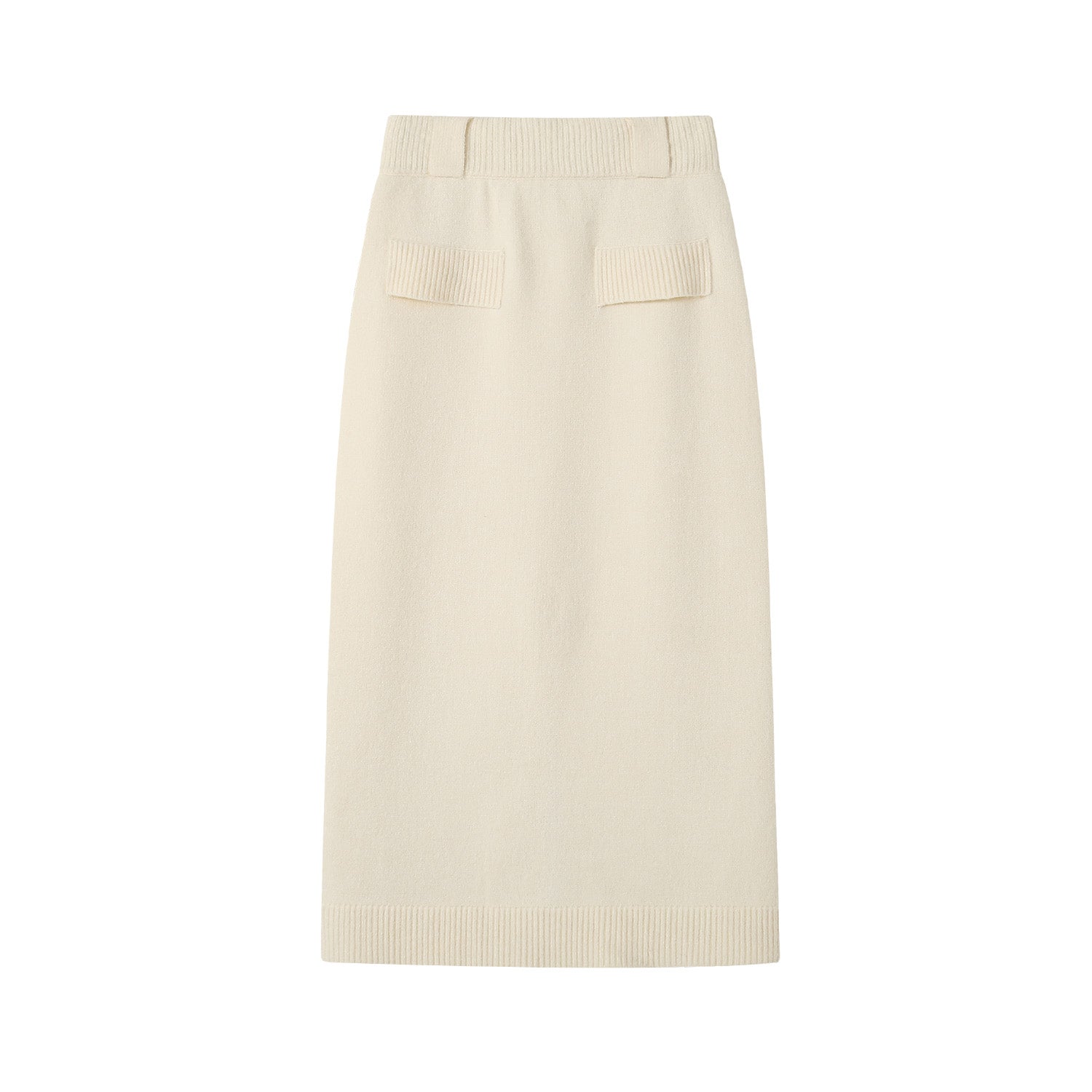 SOMESOWE Cream Knit Maxi Skirt | MADA IN CHINA