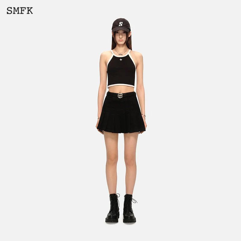 SMFK Cross Retro Vacation Vest Black | MADA IN CHINA