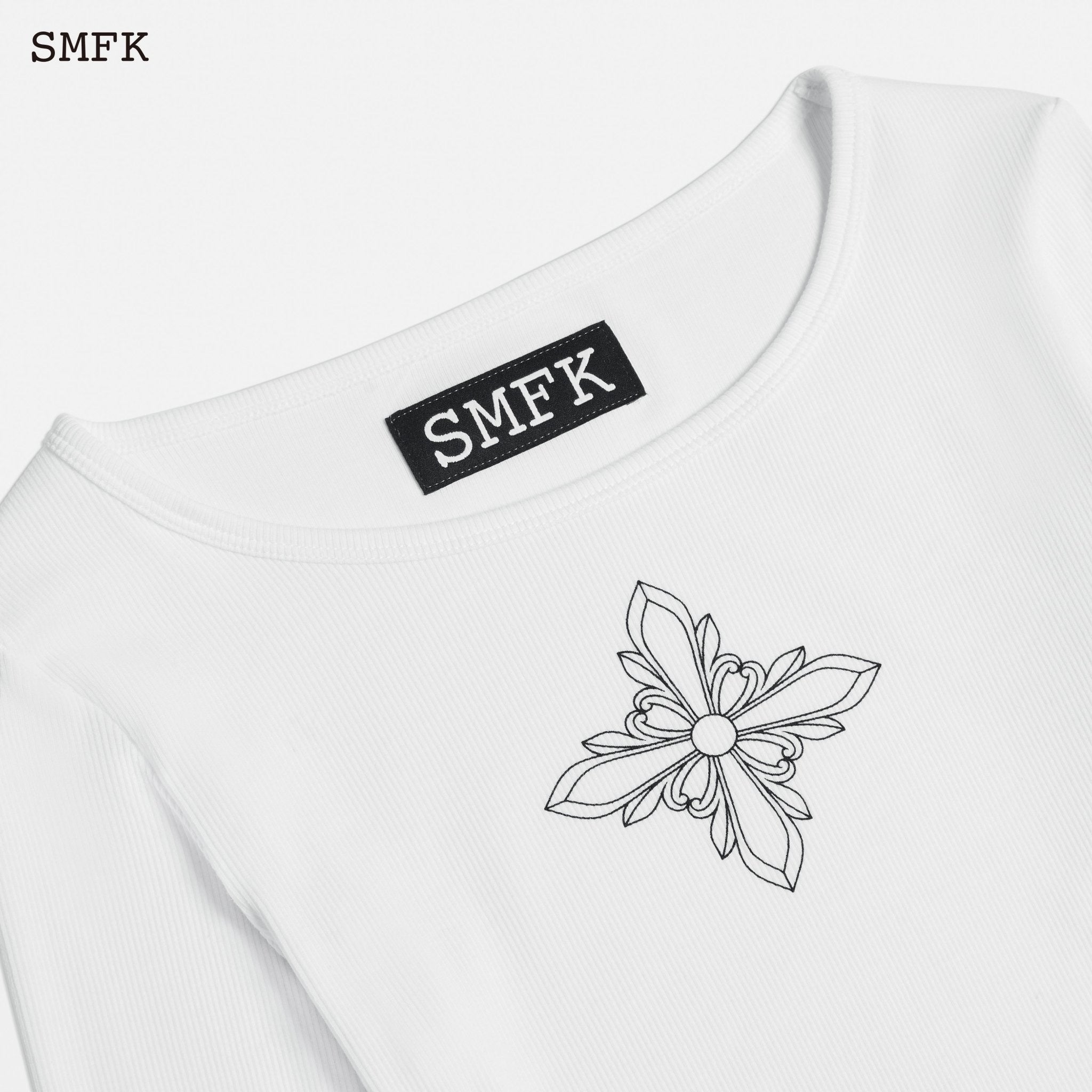 SMFK Dancer Dark Dance Group Shutter Top Sky White | MADA IN CHINA