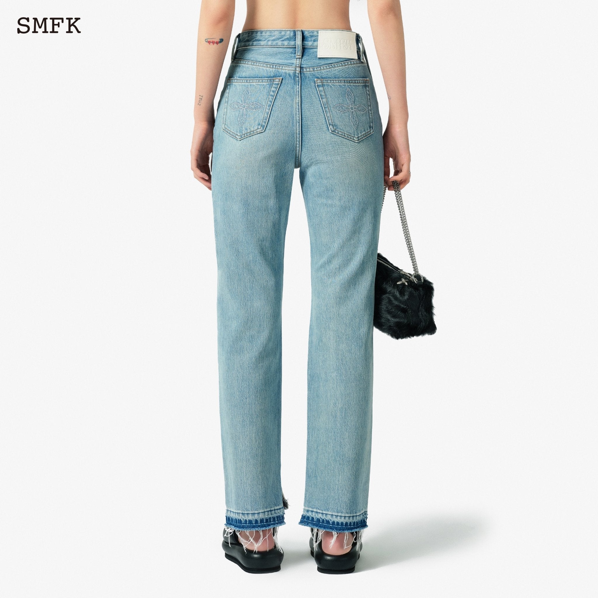 SMFK Dancer Straight Leg Jeans Blue | MADA IN CHINA