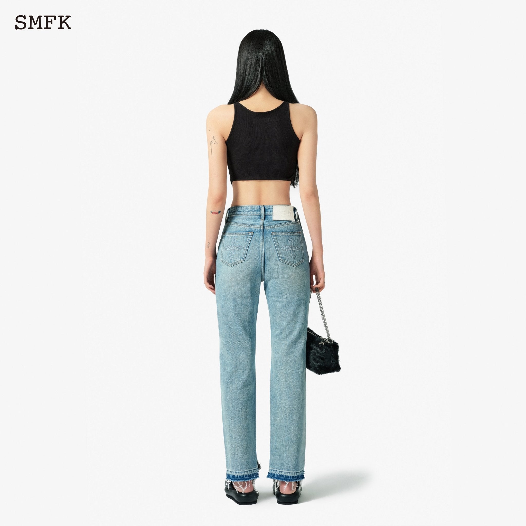 SMFK Dancer Straight Leg Jeans Blue | MADA IN CHINA