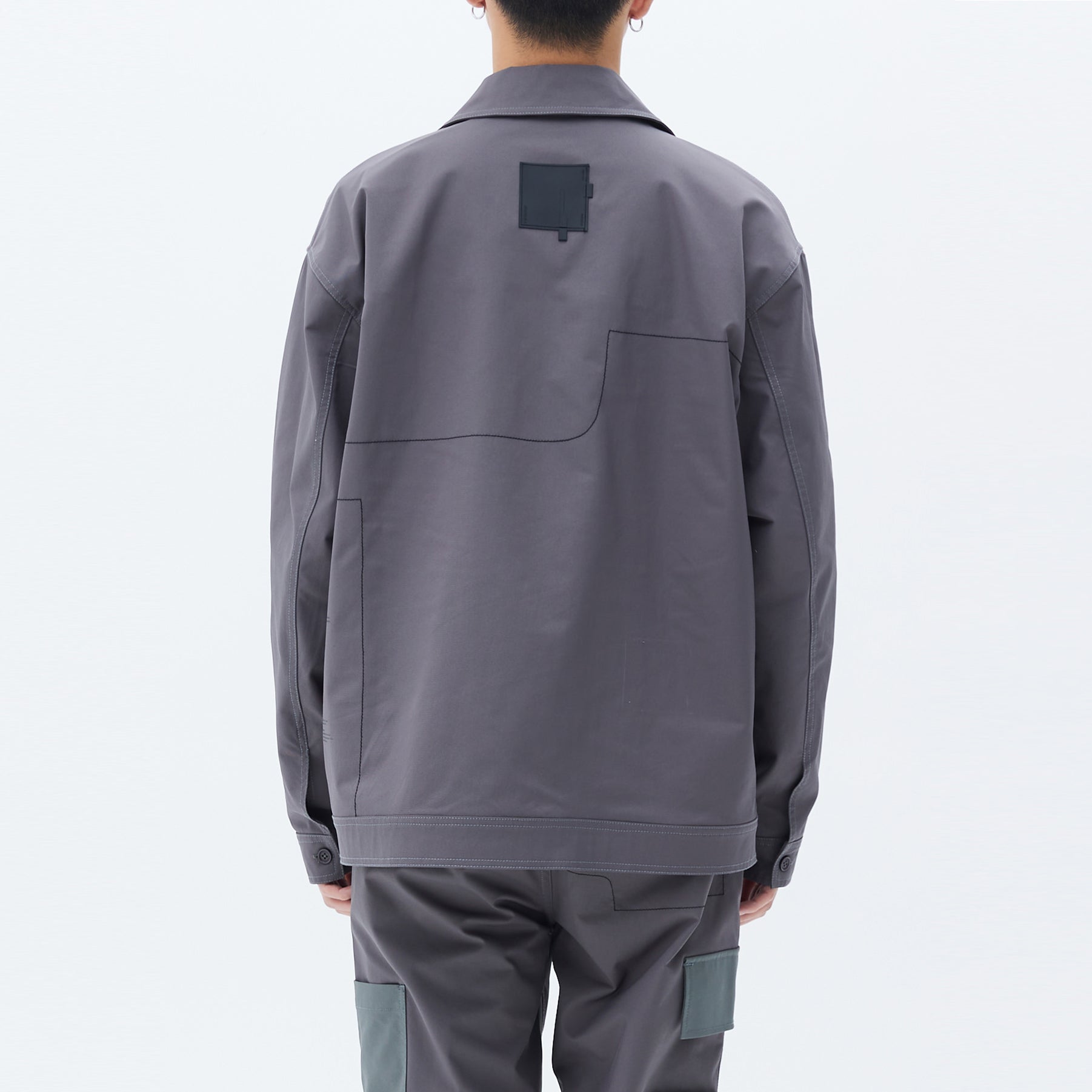 ROARINGWILD Dark Grey Folding Pocket Jacket | MADA IN CHINA