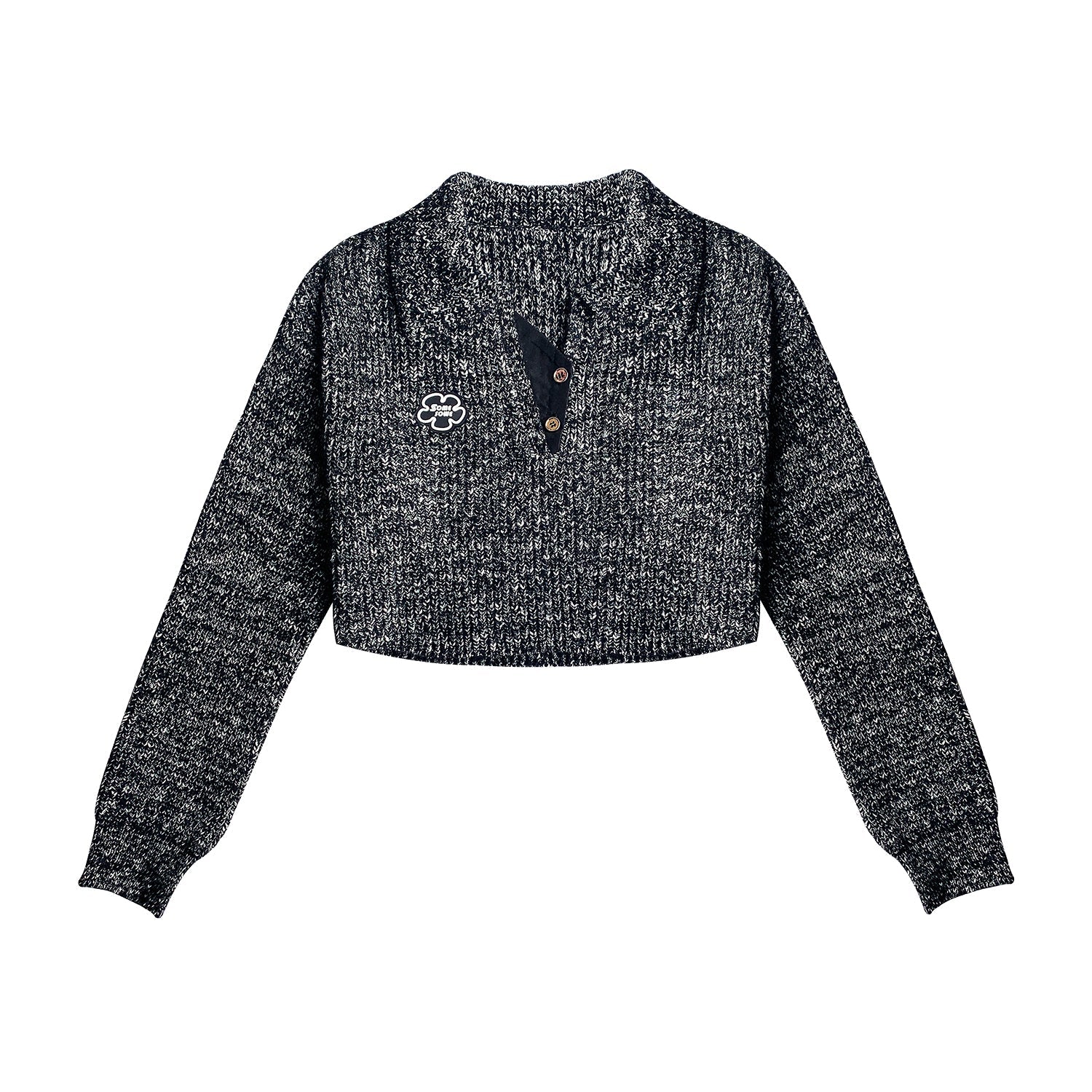 SOMESOWE Dark Grey Short Sweater | MADA IN CHINA