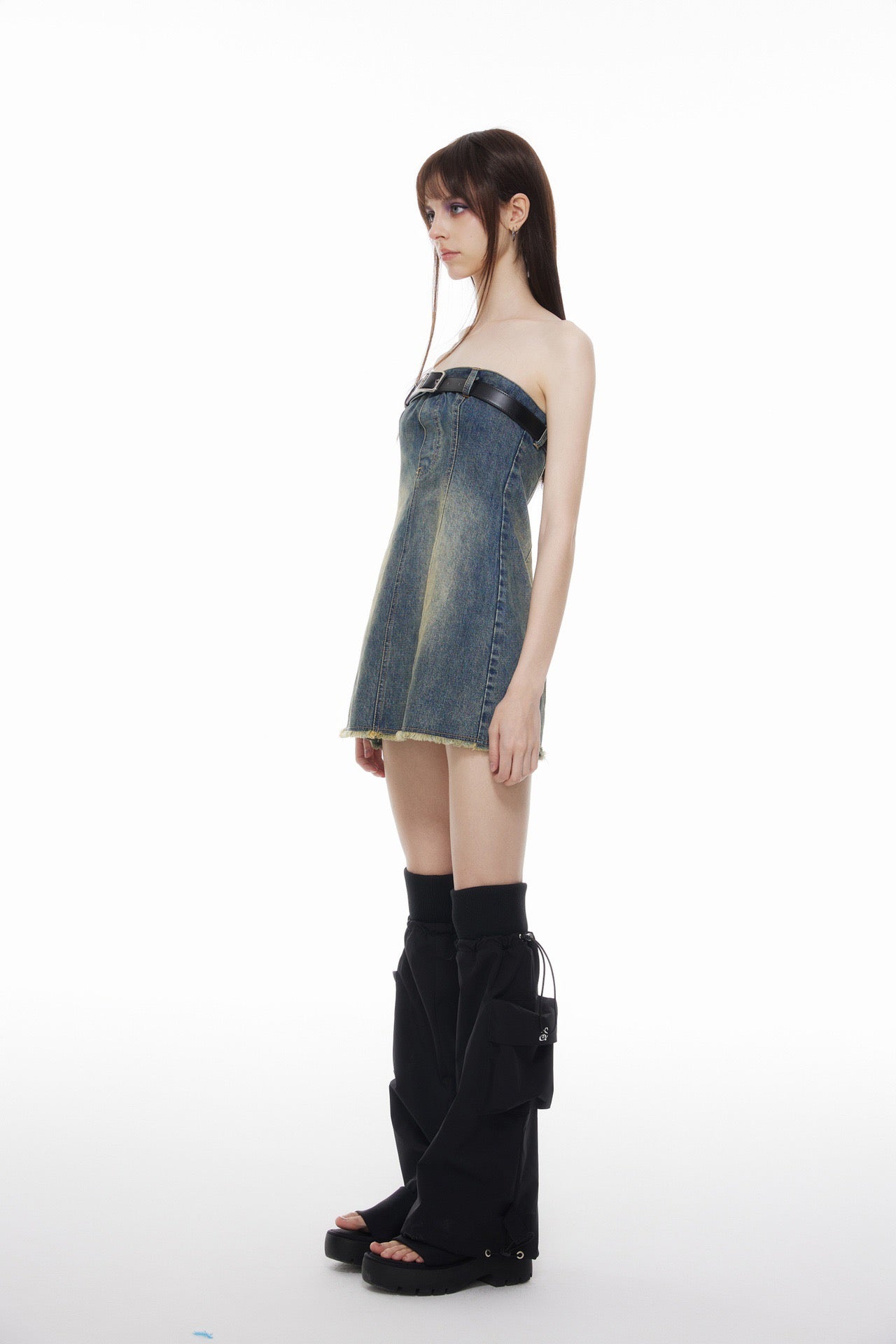 ANN ANDELMAN Denim Strapless Dress | MADA IN CHINA