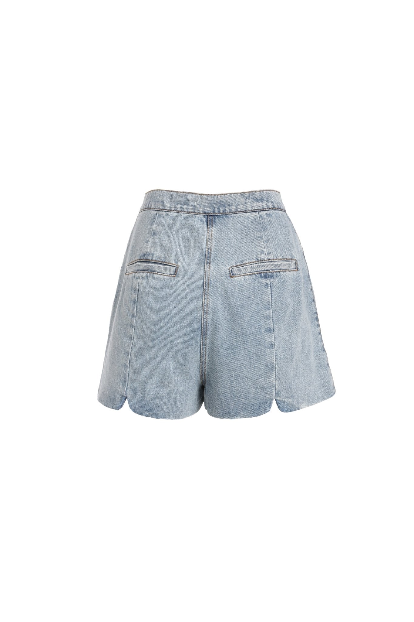 MARK GONG Denim Structured Slim Fit Shorts | MADA IN CHINA