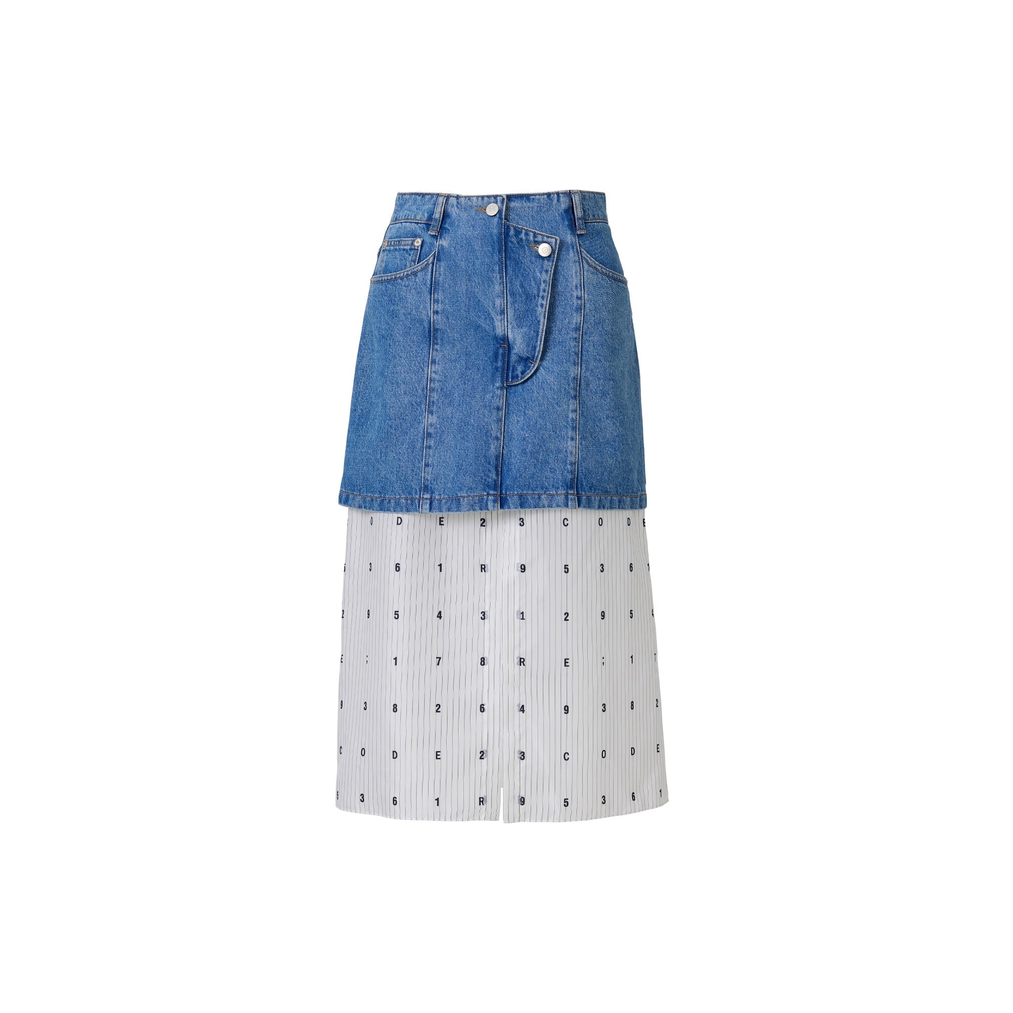 RE;CODE Digital Splicing Denim Skirt | MADA IN CHINA