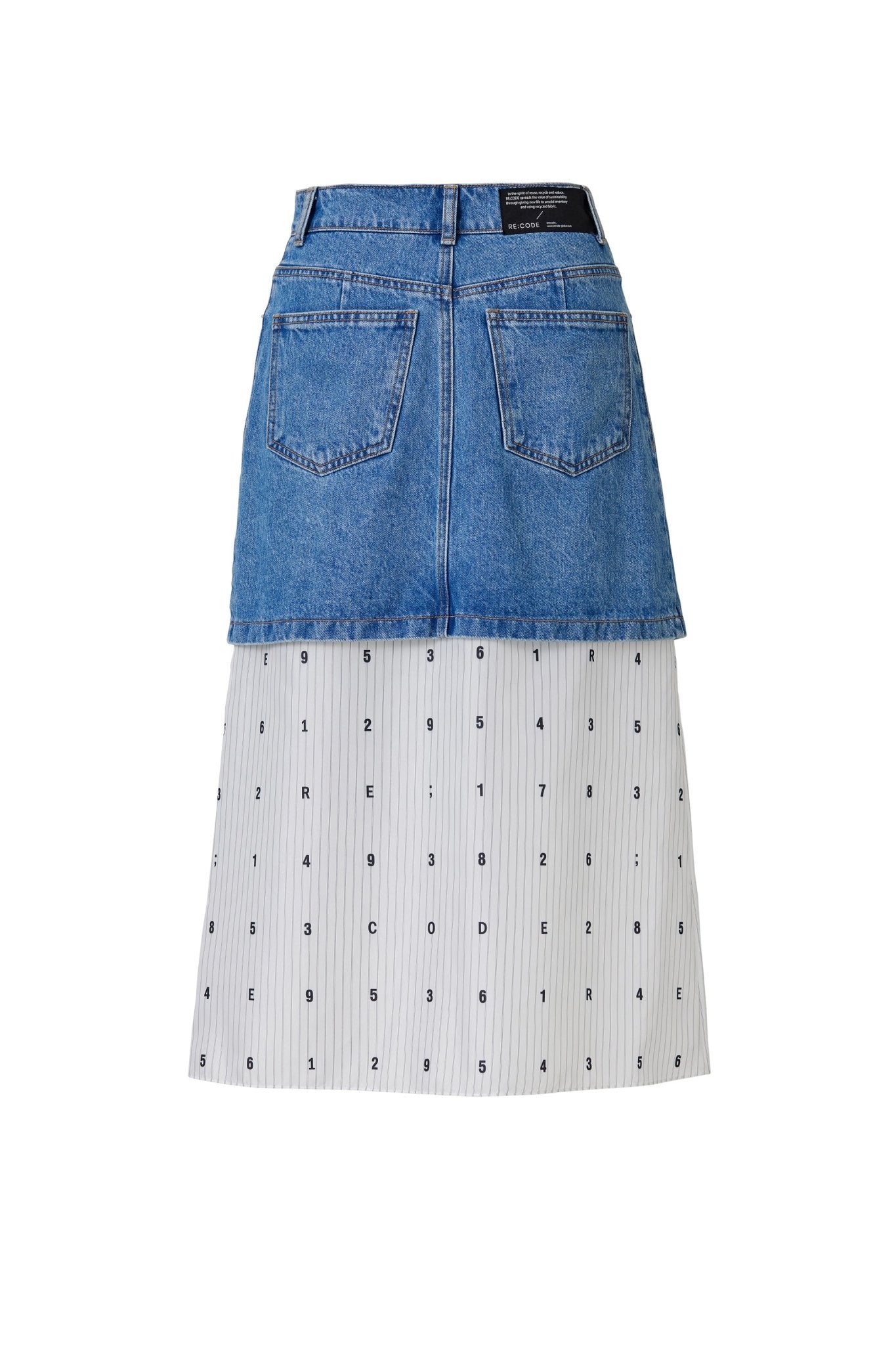 RE;CODE Digital Splicing Denim Skirt | MADA IN CHINA