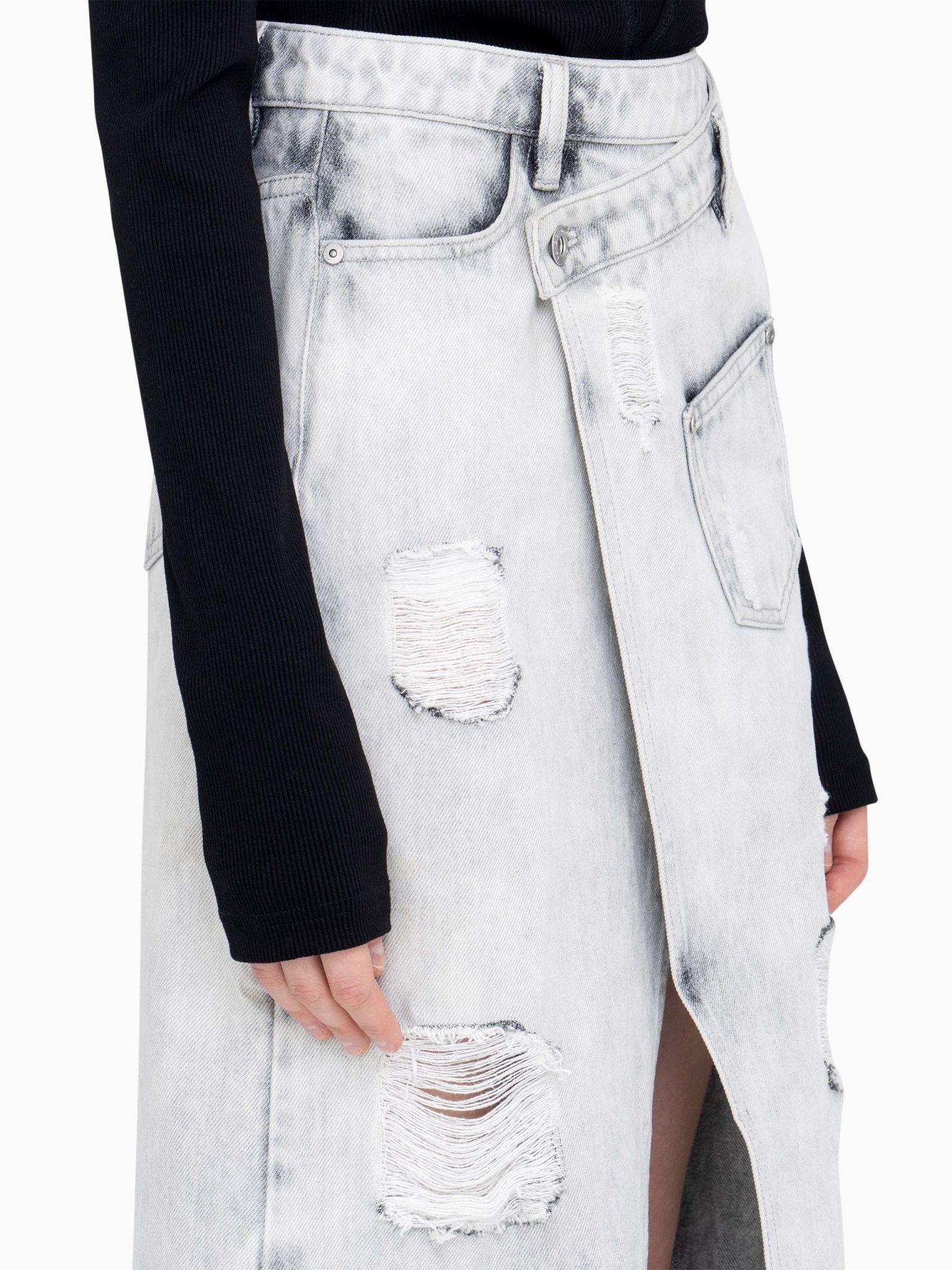 FENGCHEN WANG Distressed Denim Skirt | MADA IN CHINA