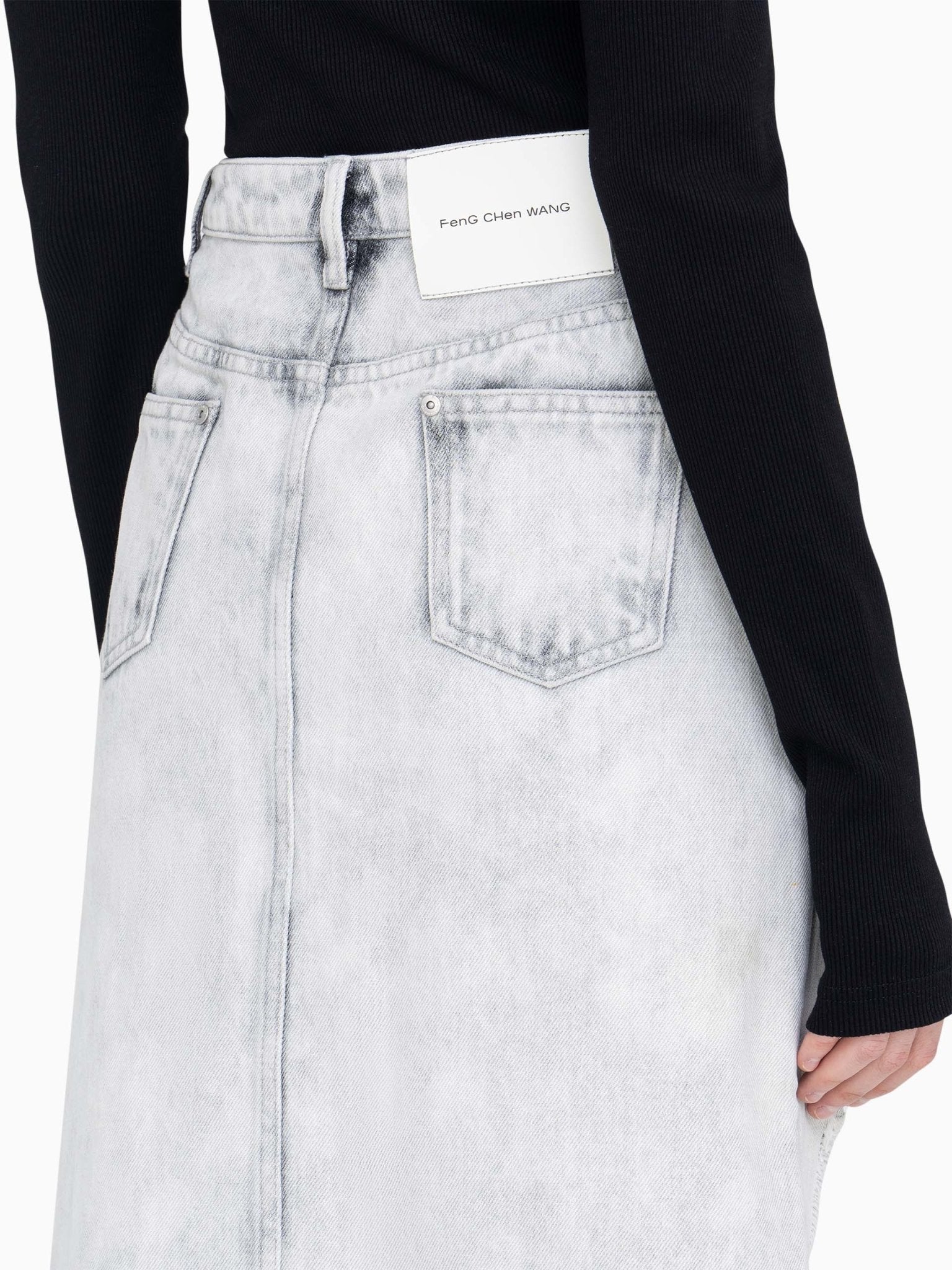 FENGCHEN WANG Distressed Denim Skirt | MADA IN CHINA