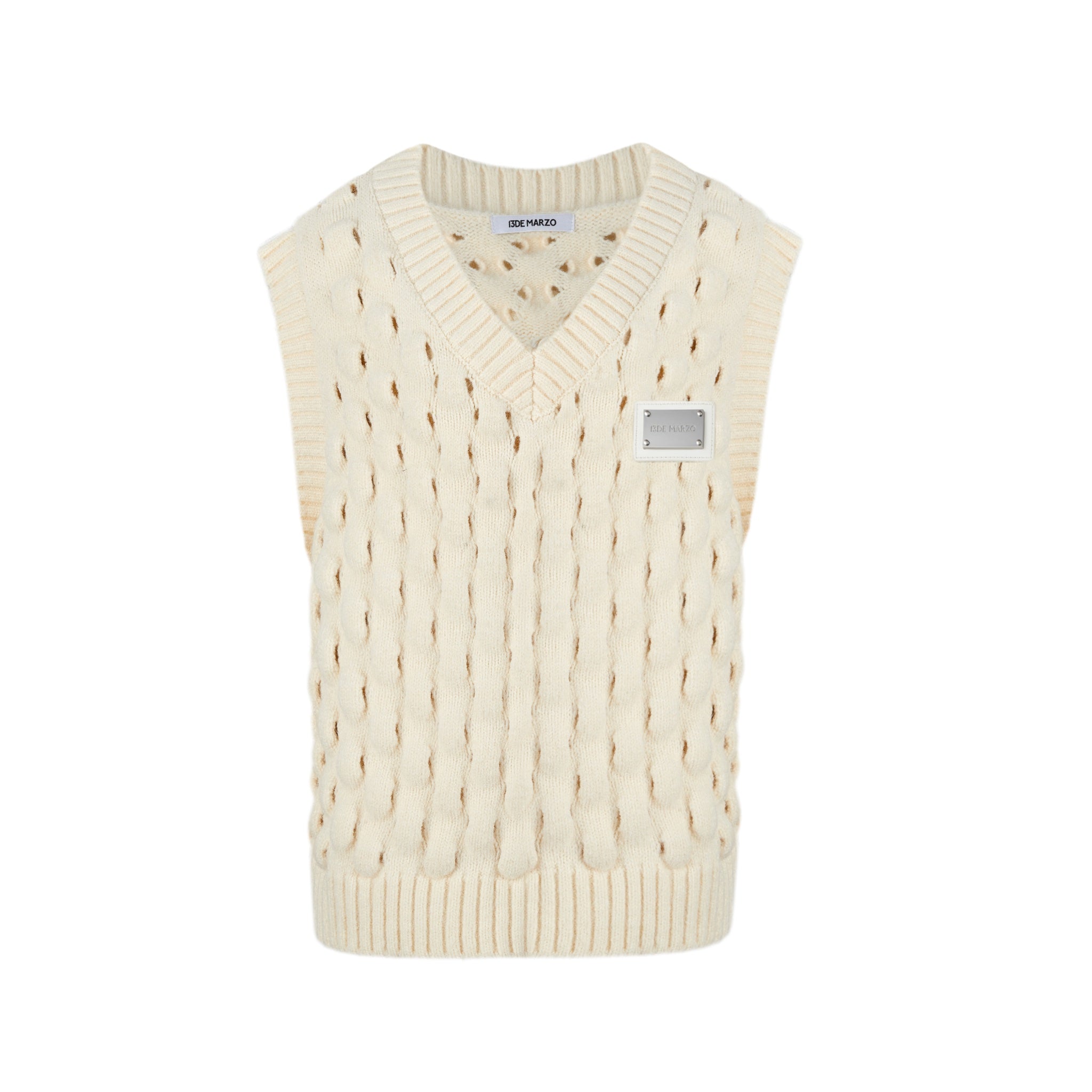 13 DE MARZO Doozoo Knit Vest Peach Whip | MADA IN CHINA