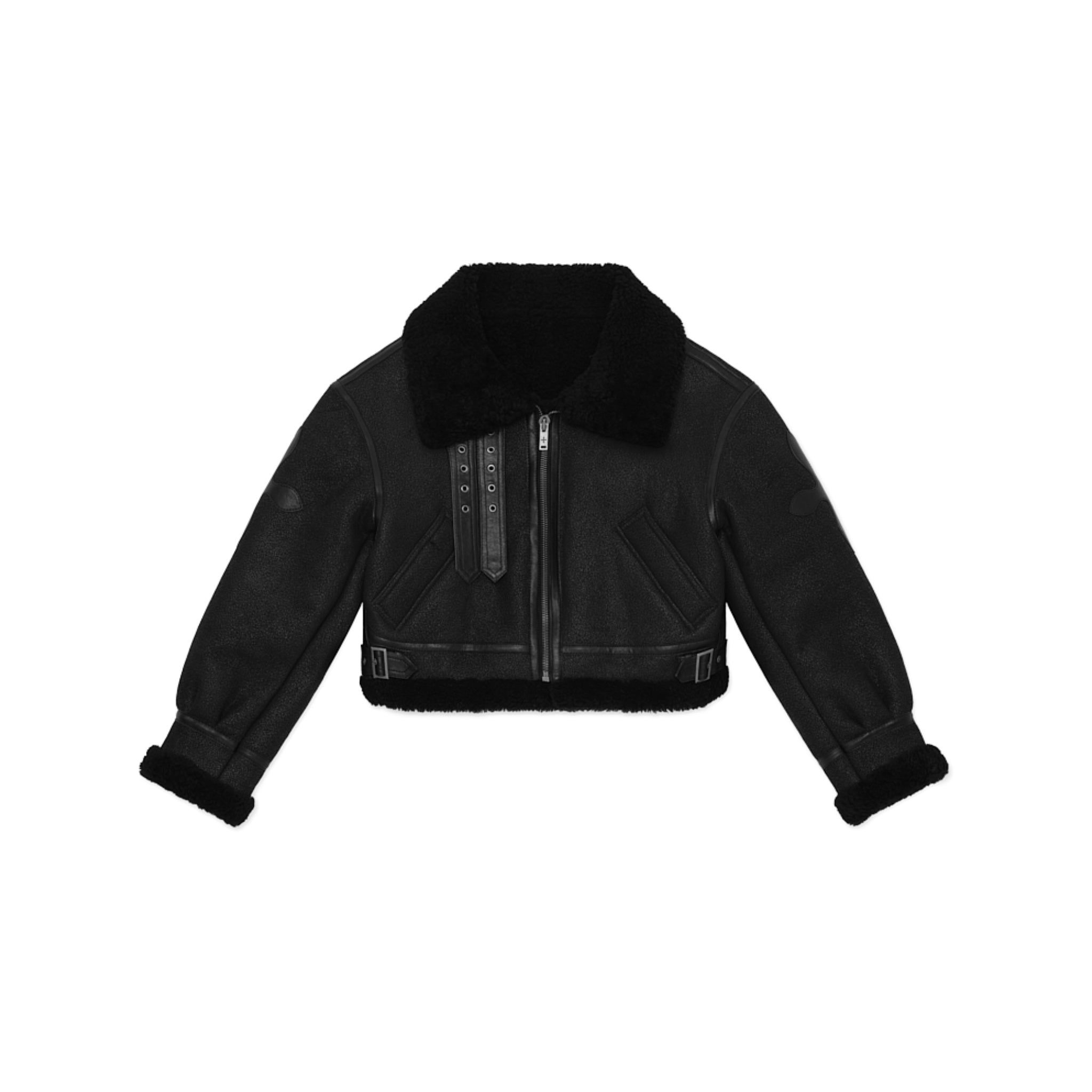 SMFK Fancy Arm Fur Aviator Jacket | MADA IN CHINA