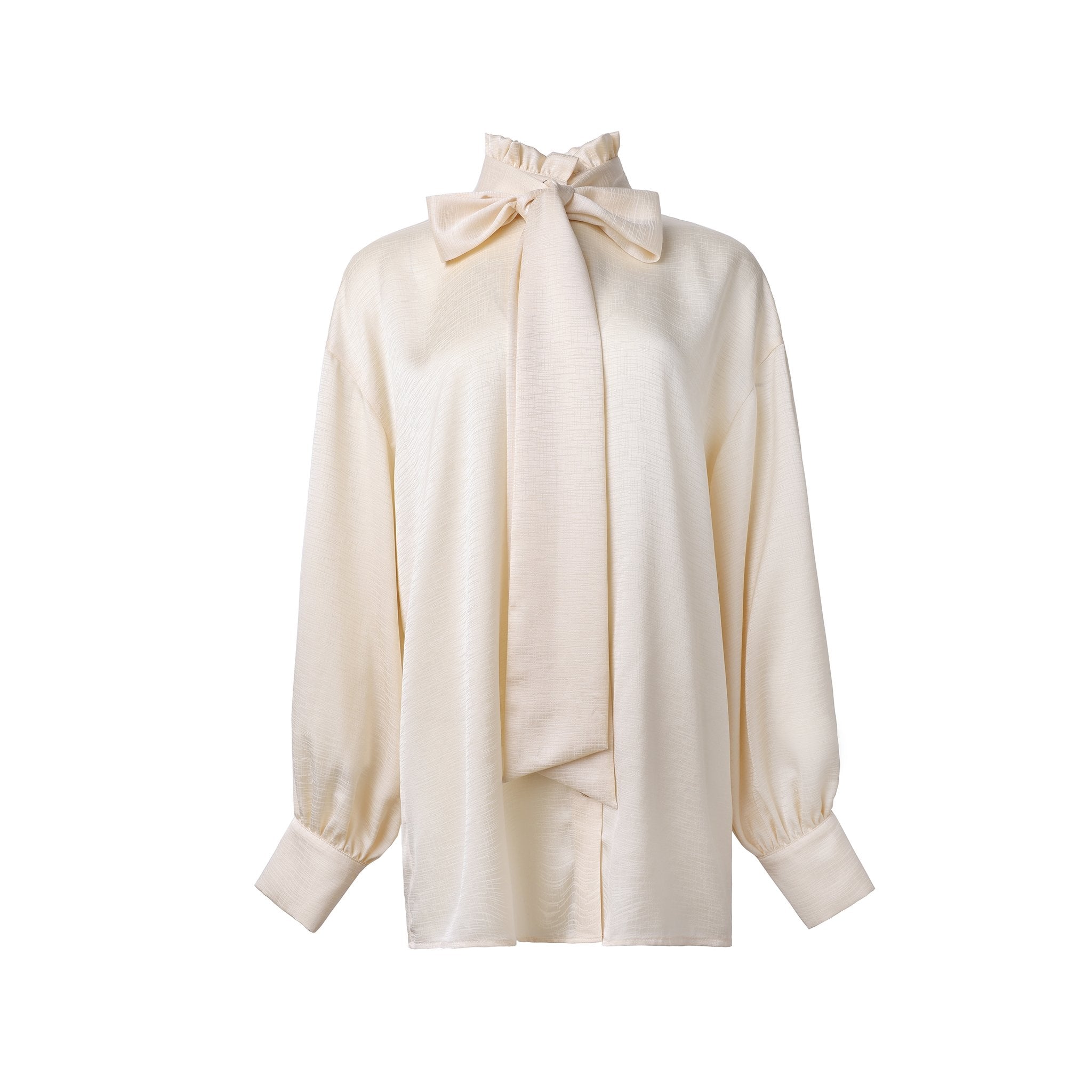 DIANA VEVINA French Champagne Bow Shirt | MADA IN CHINA