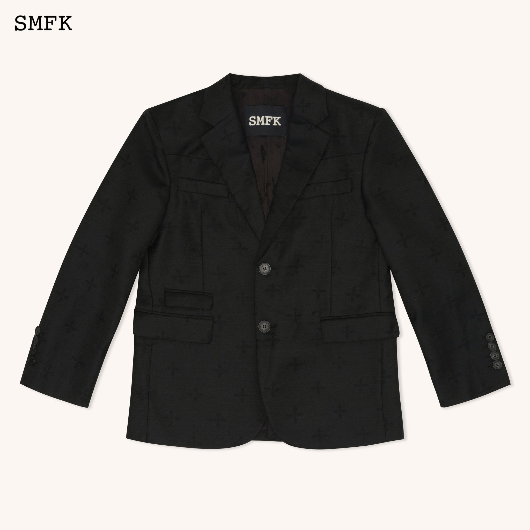 SMFK Garden Black Woolen Oversize Suit | MADA IN CHINA