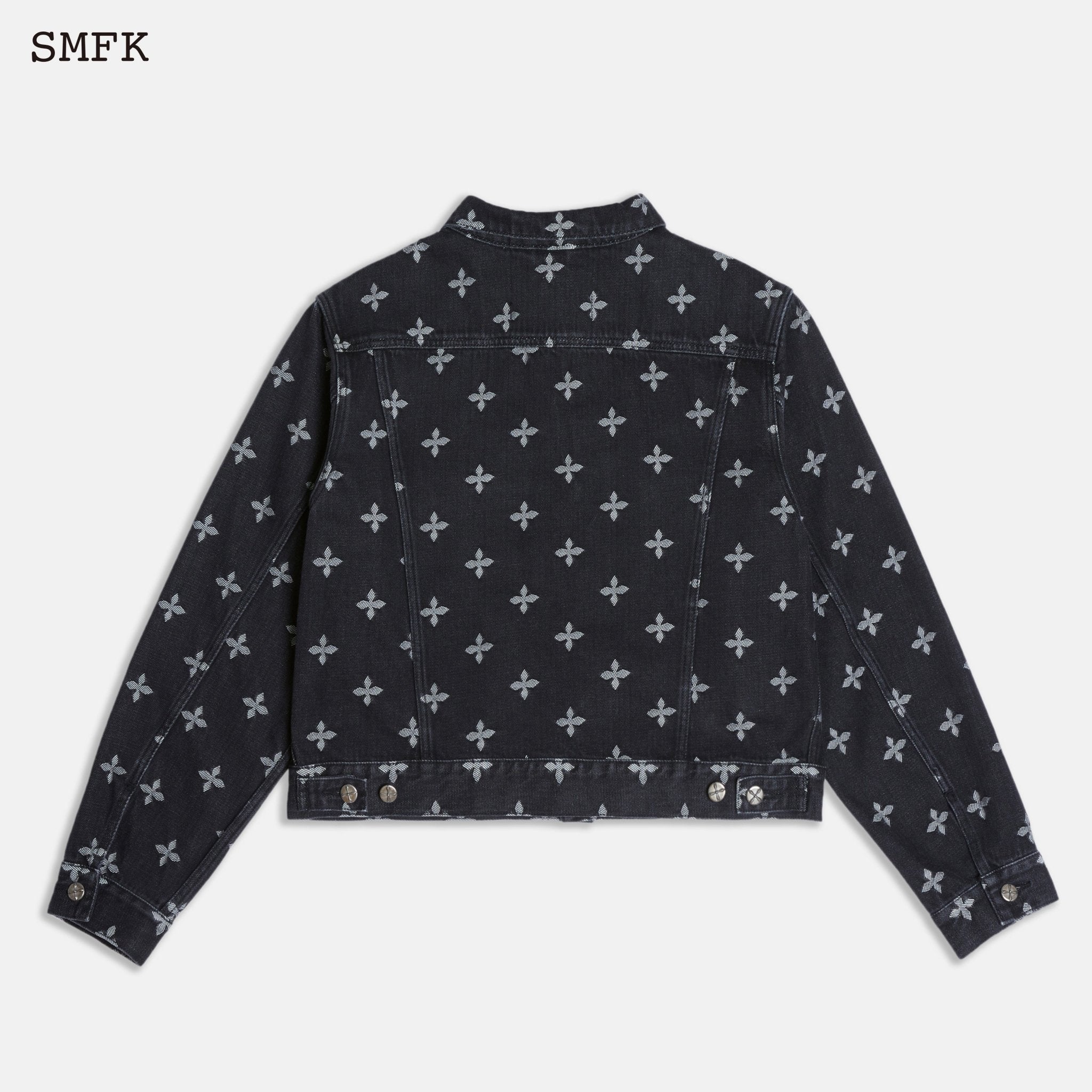 SMFK Garden Jacquard Denim Short Jacket Black | MADA IN CHINA