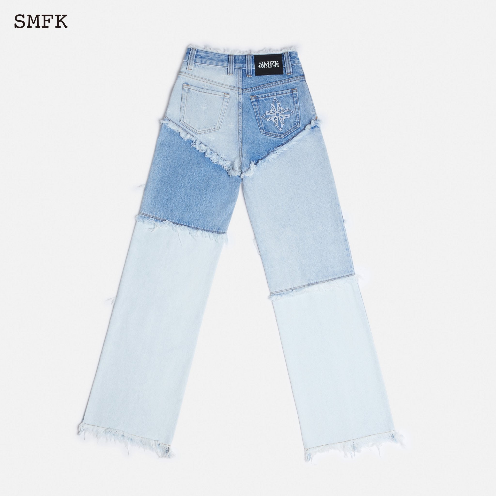 SMFK Garden Puzzle Blue Denim Jeans | MADA IN CHINA