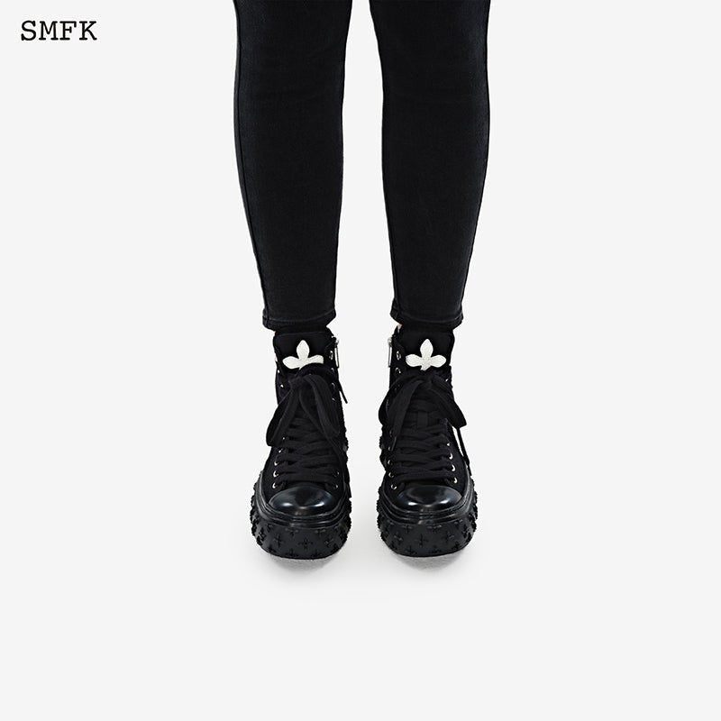 SMFK Garden Retro High Top Skate Shoe Black | MADA IN CHINA