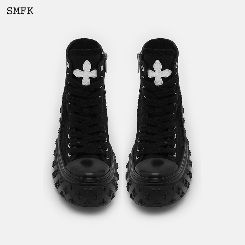 SMFK Garden Retro High Top Skate Shoe Black | MADA IN CHINA