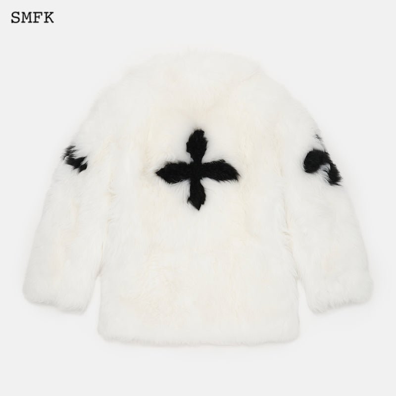 SMFK Gemini Flower Arm Fur Suit White | MADA IN CHINA