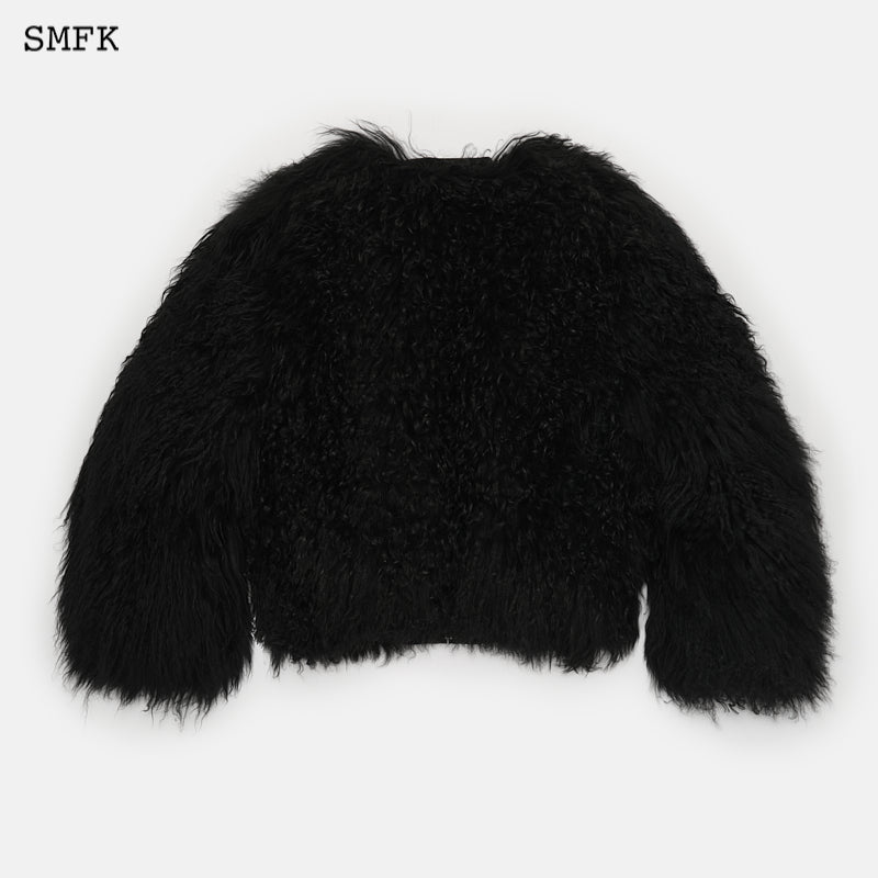 SMFK Gemini Fur Aviator Jacket Black | MADA IN CHINA