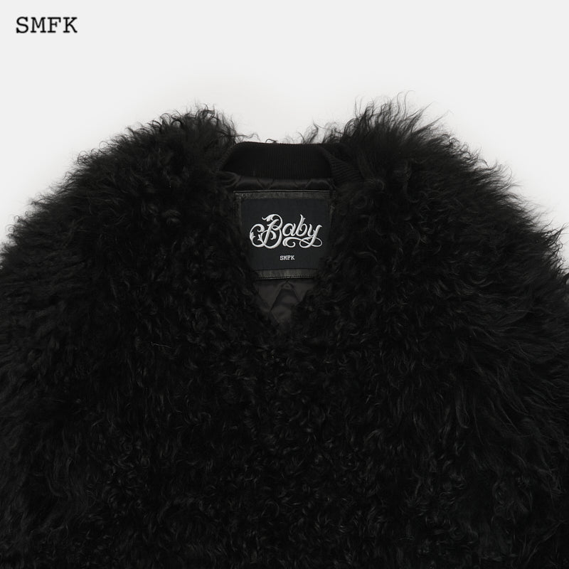 SMFK Gemini Fur Aviator Jacket Black | MADA IN CHINA