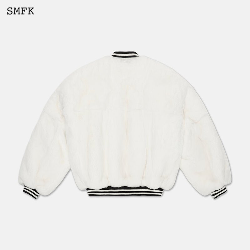 SMFK Gemini Fur Aviator Jacket White | MADA IN CHINA