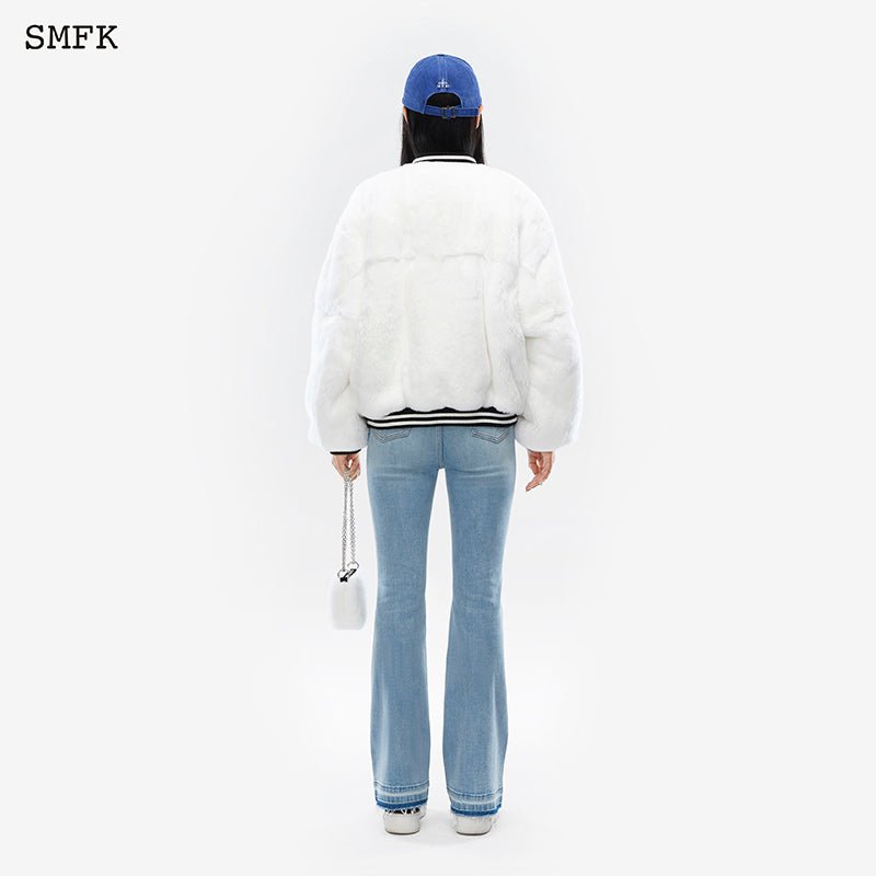 SMFK Gemini Fur Aviator Jacket White | MADA IN CHINA