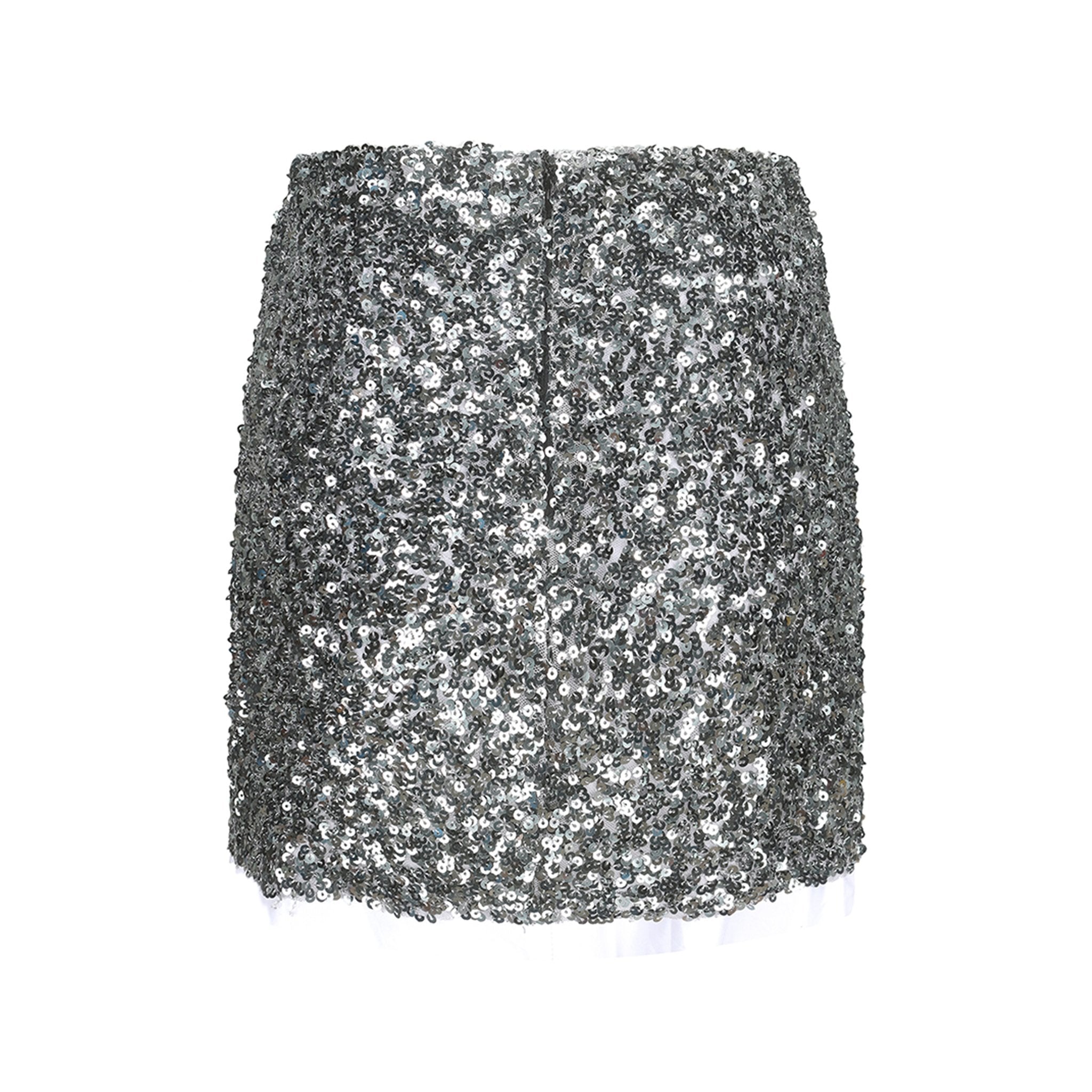 ARTE PURA Gray Sequined Skirt | MADA IN CHINA