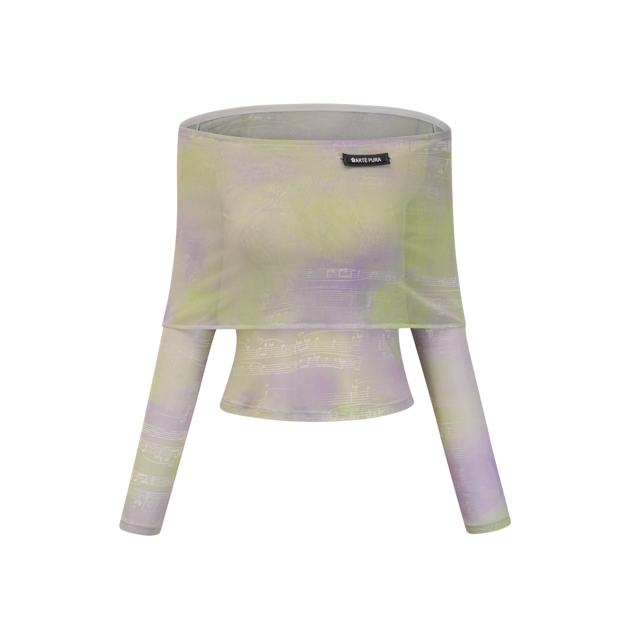 ARTE PURA Green and Lavender Elastic Gauze Base | MADA IN CHINA