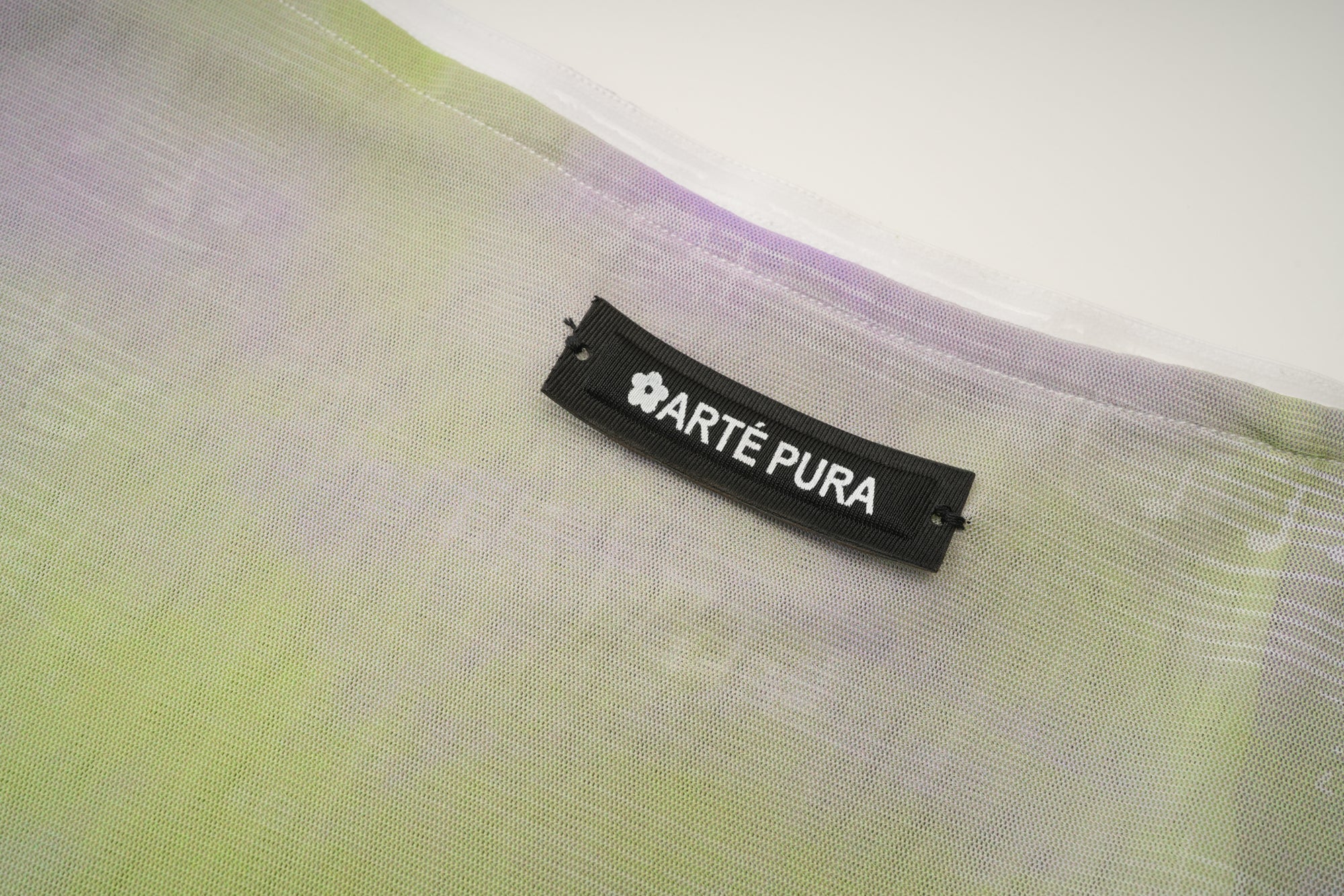 ARTE PURA Green and Lavender Elastic Gauze Base | MADA IN CHINA