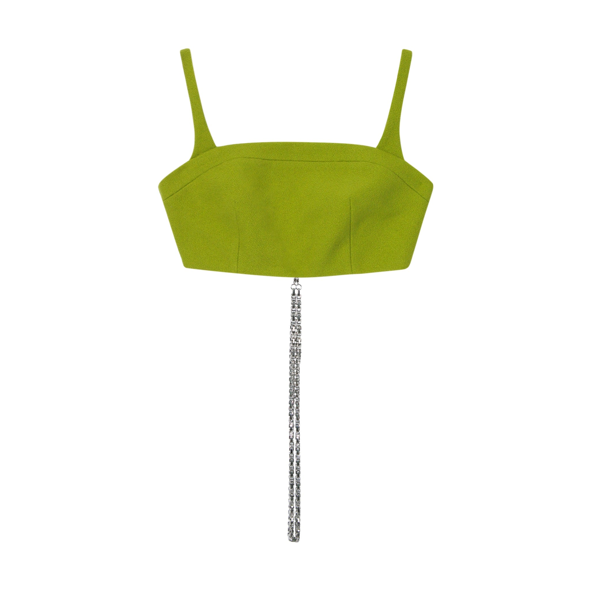 CALVIN LUO Green Flat Neck Sheath Camisole | MADA IN CHINA