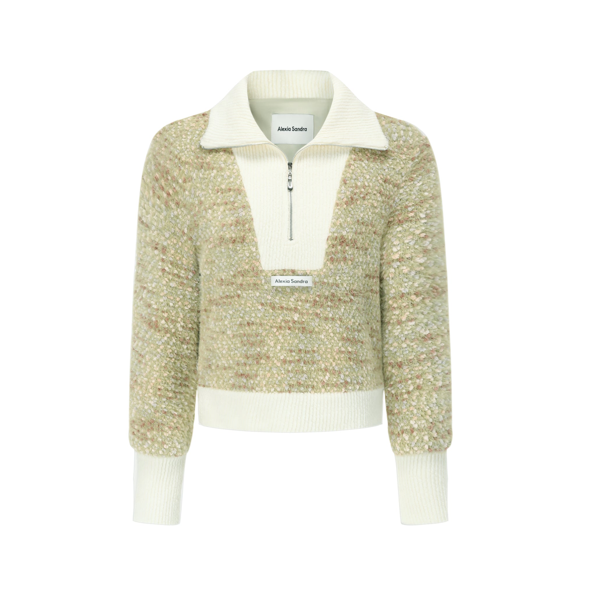 Alexia Sandra Green Knitted Cardigan Polo | MADA IN CHINA