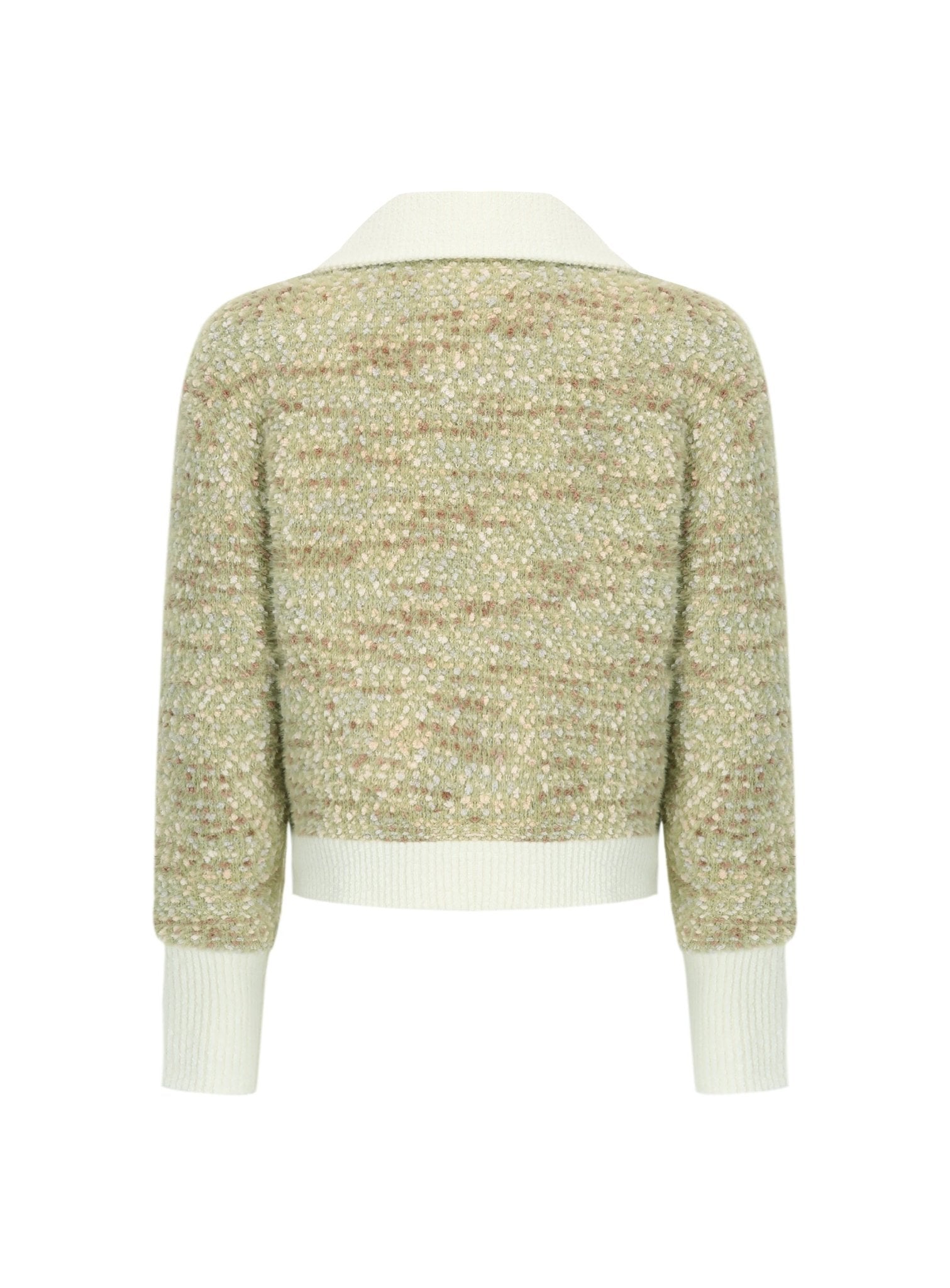 Alexia Sandra Green Knitted Cardigan Polo | MADA IN CHINA