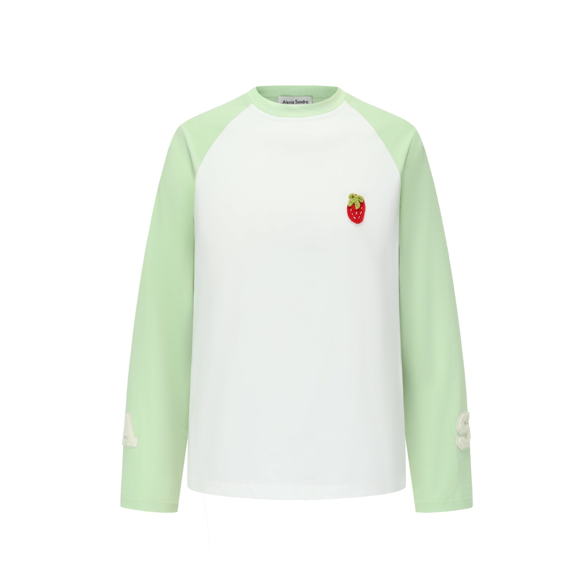 Alexia Sandra Green Long Sleeve T-shirt With Strawberry Print | MADA IN CHINA