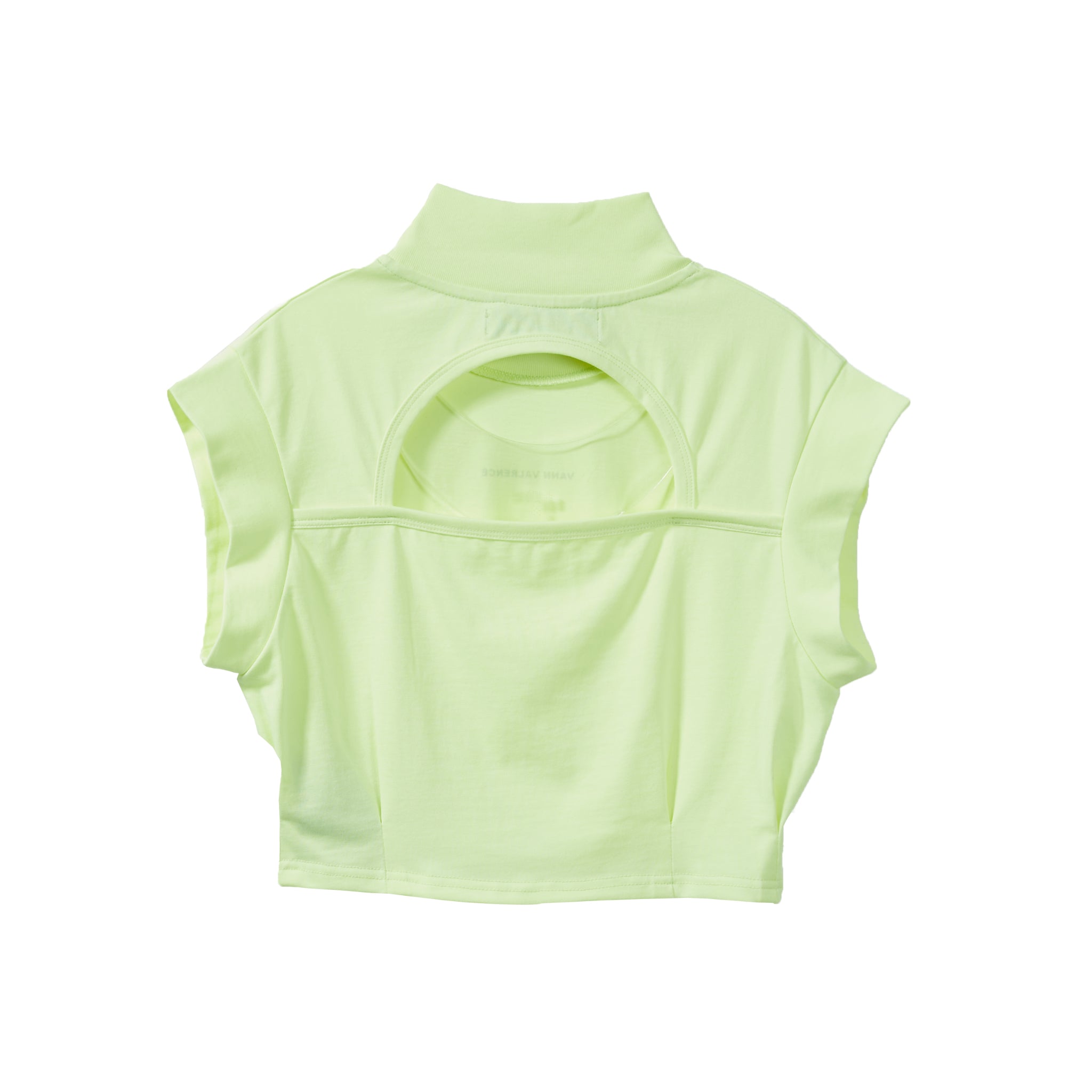 VANN VALRENCÉ Green Women Short High-neck T-shirt | MADA IN CHINA