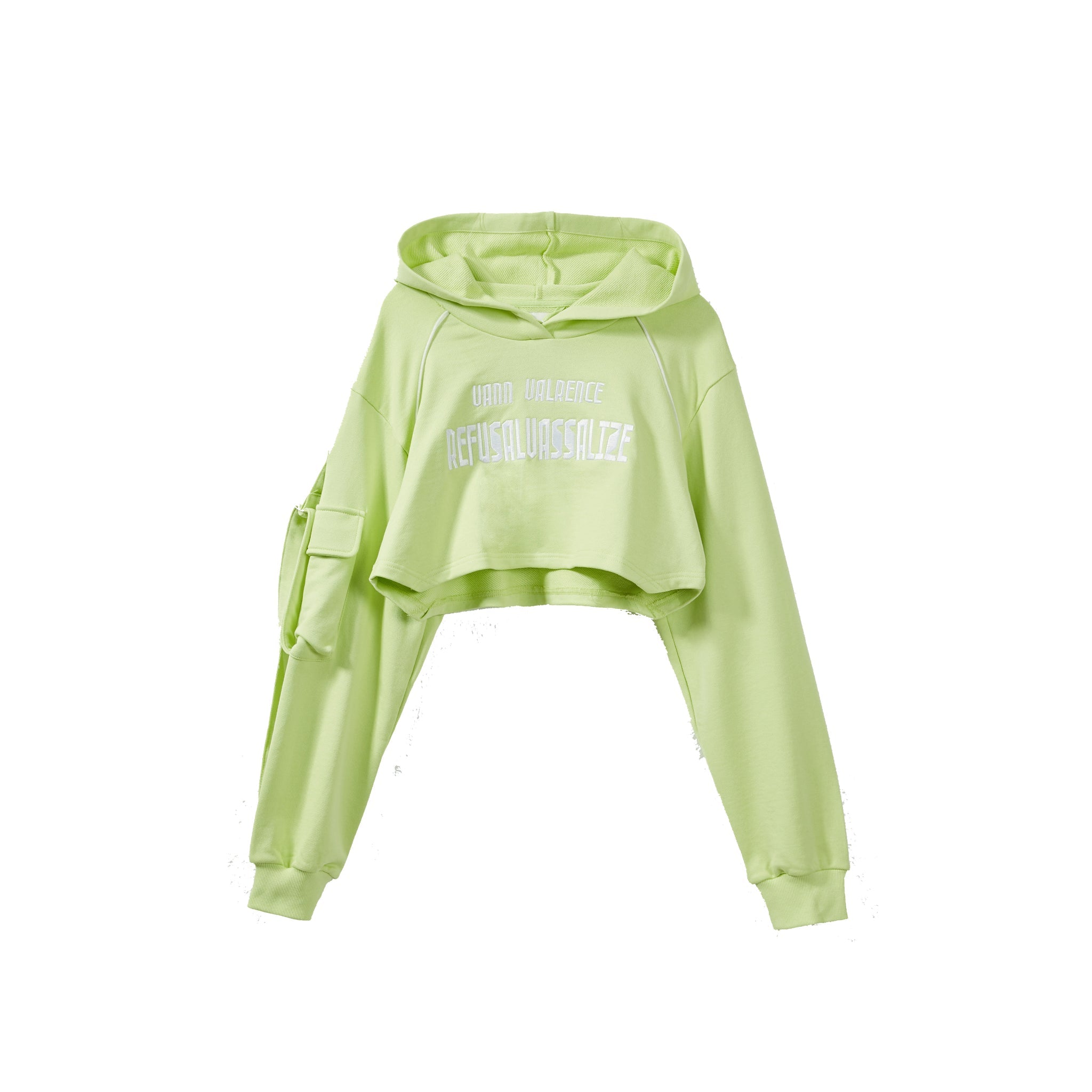 VANN VALRENCÉ Green Women Short Hoodie | MADA IN CHINA