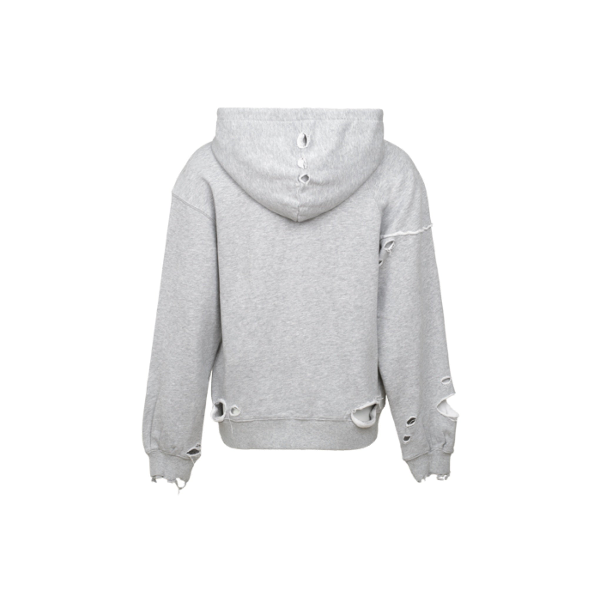 ANN ANDELMAN Grey Destruction Sweatshirt | MADA IN CHINA