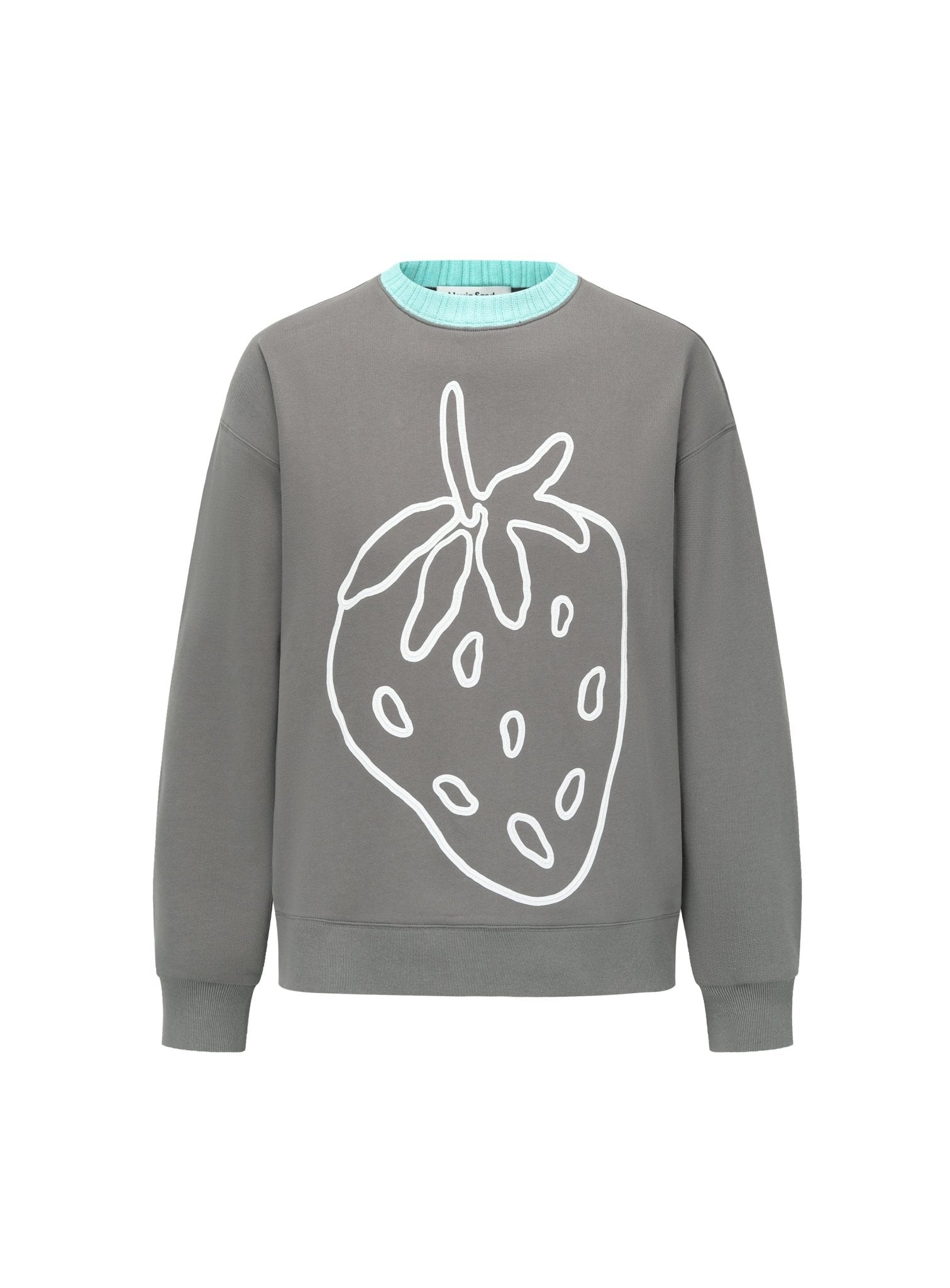 Alexia Sandra Grey Figured Strawberry Sweatshirt | MADA IN CHINA