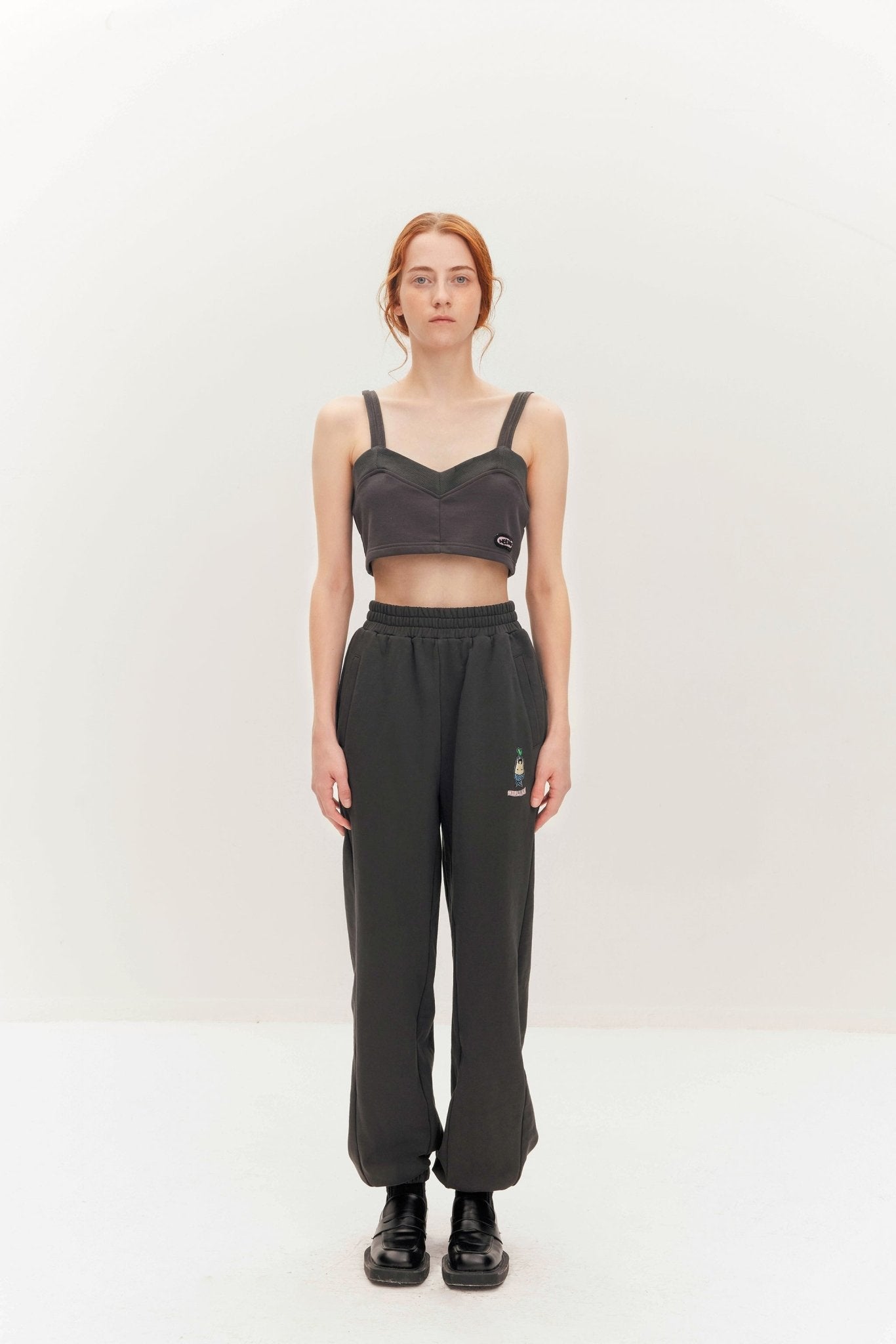 HERLIAN Grey Heart Hugging Fish Sweat Pant | MADA IN CHINA