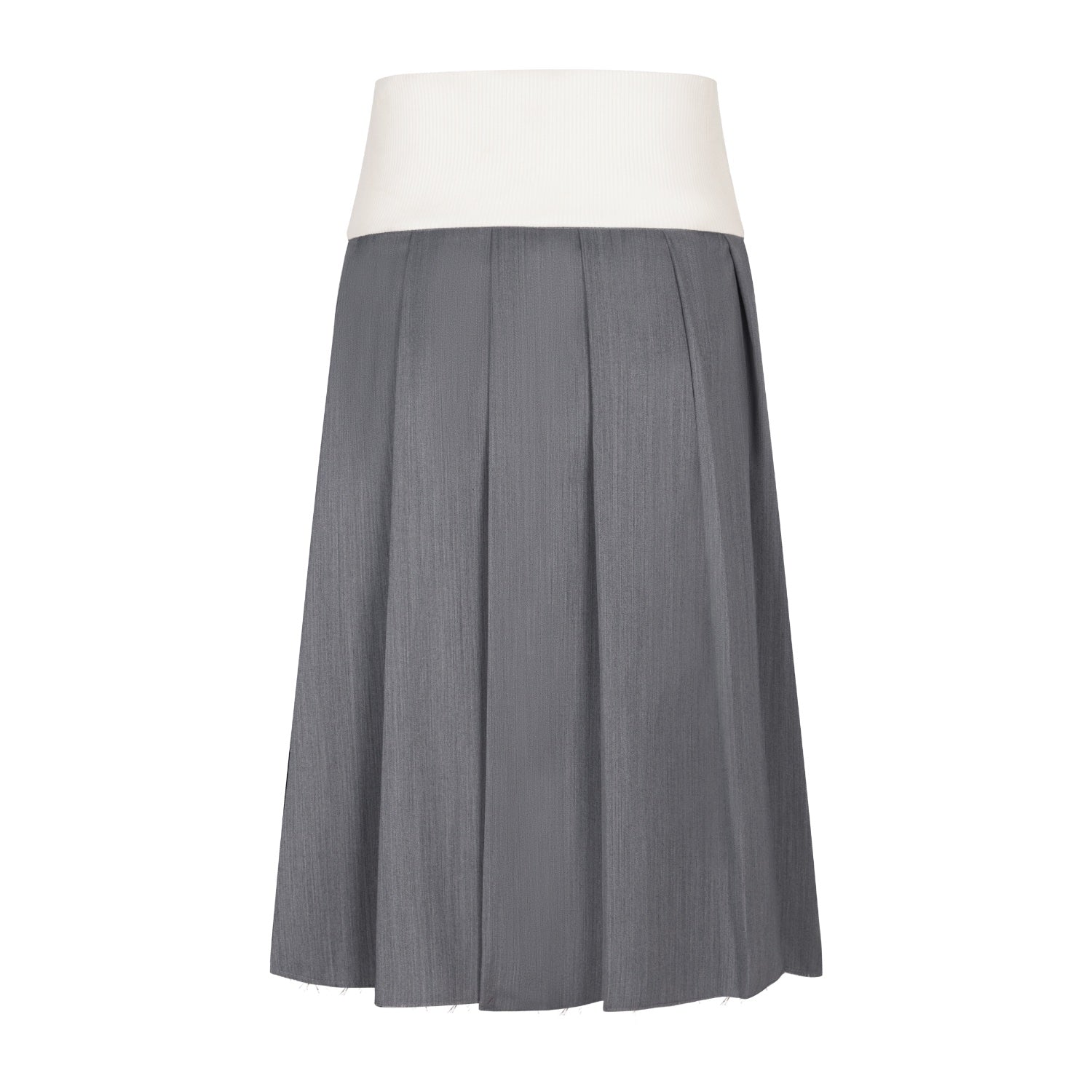 HERLIAN Grey Mid-length Pleated Skirt | MADA IN CHINA