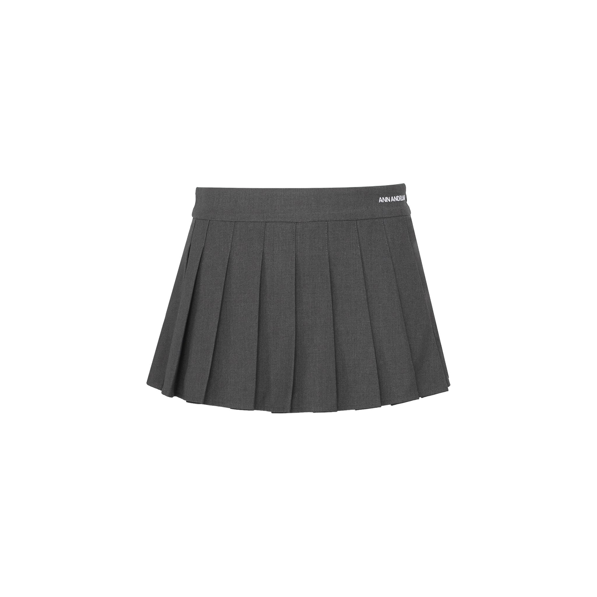 ANN ANDELMAN Grey Pleated Short Skirt | MADA IN CHINA