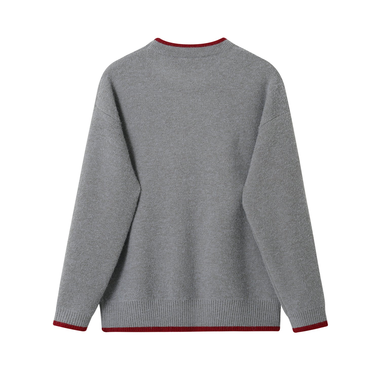 SOMESOWE Grey Retro Logo Print Star Sweater | MADA IN CHINA