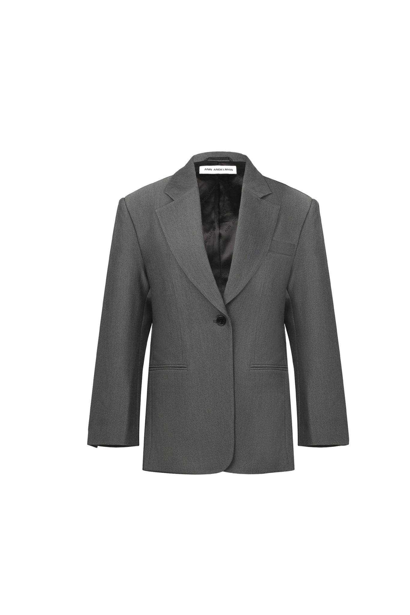 ANN ANDELMAN Grey Single-button Blazer | MADA IN CHINA