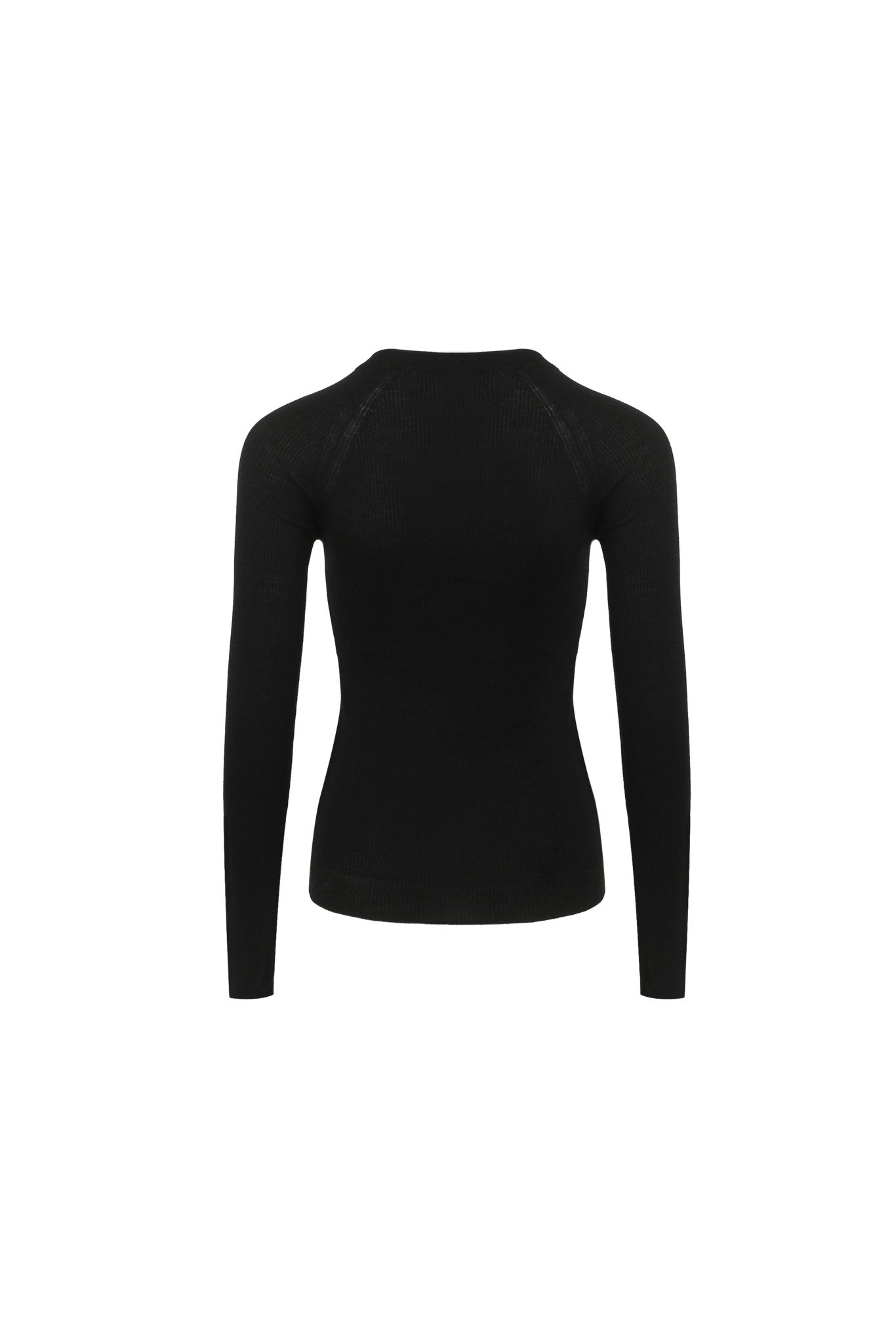 ANN ANDELMAN Grey Slim Knit Long Sleeve T-shirt | MADA IN CHINA