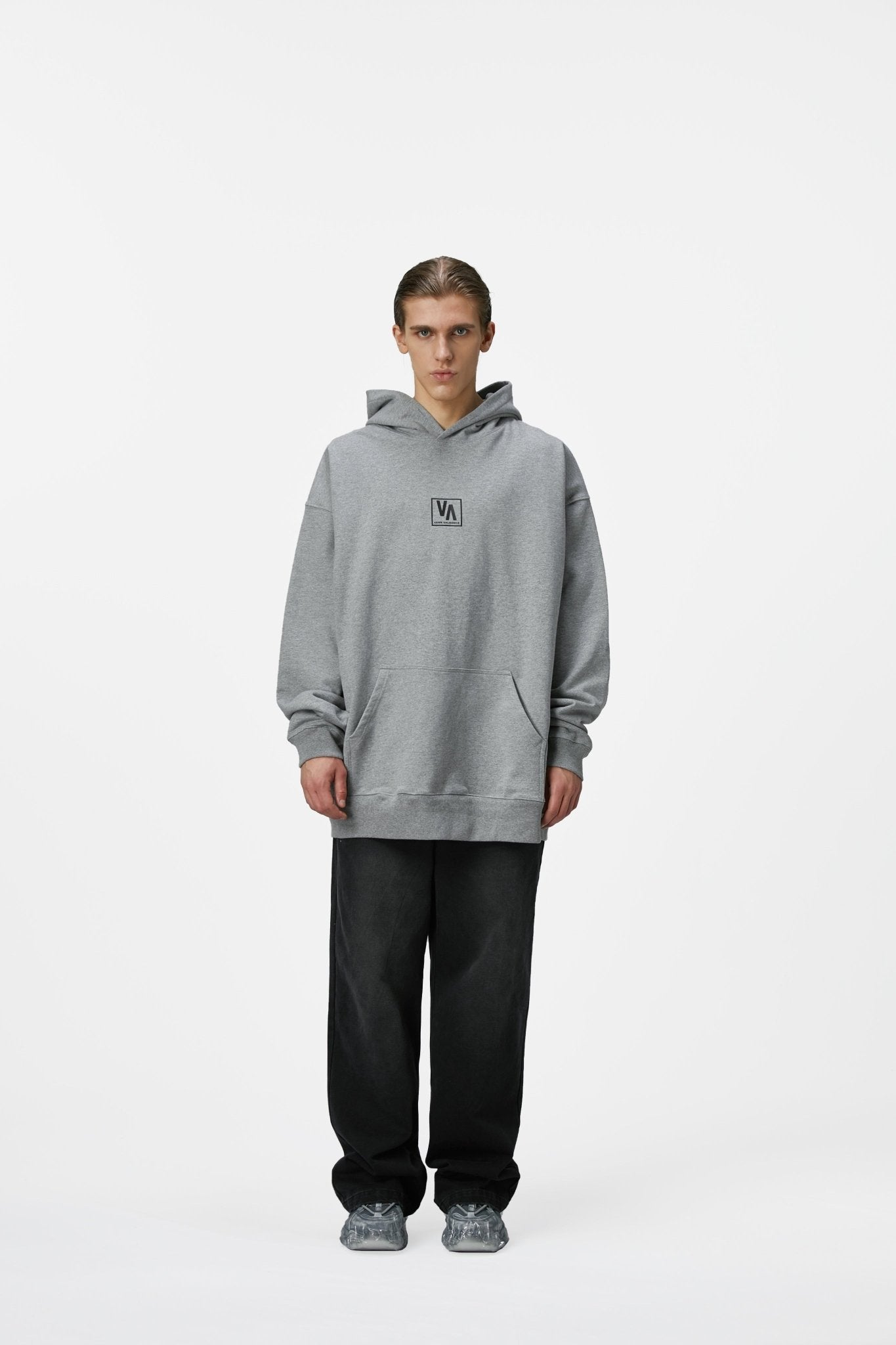 VANN VALRENCÉ Grey Structure Combination Hoodie | MADA IN CHINA