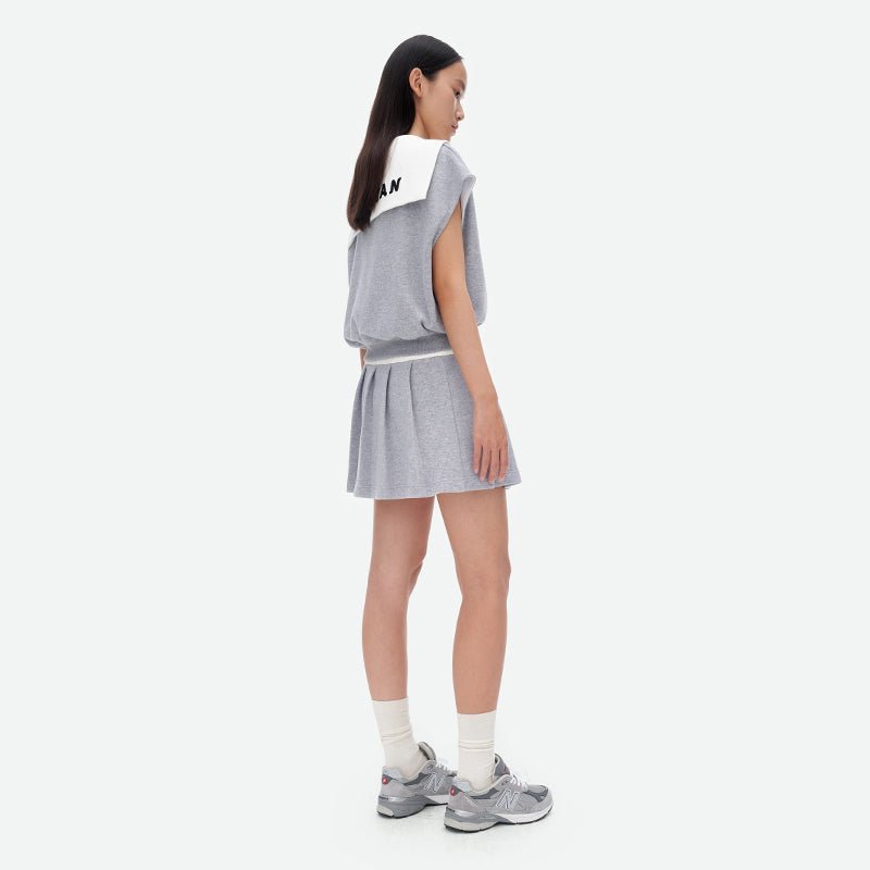 HERLIAN Grey Tennis Pleated Skirt | MADA IN CHINA