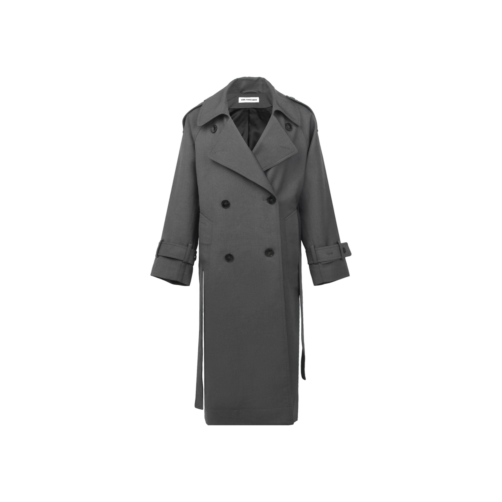 ANN ANDELMAN Grey Trench Coat | MADA IN CHINA