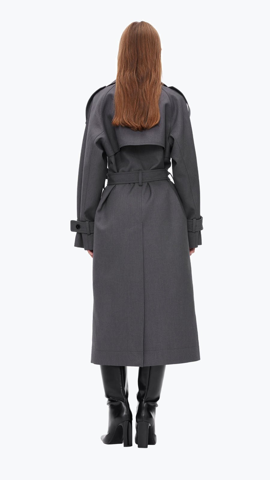 ANN ANDELMAN Grey Trench Coat | MADA IN CHINA