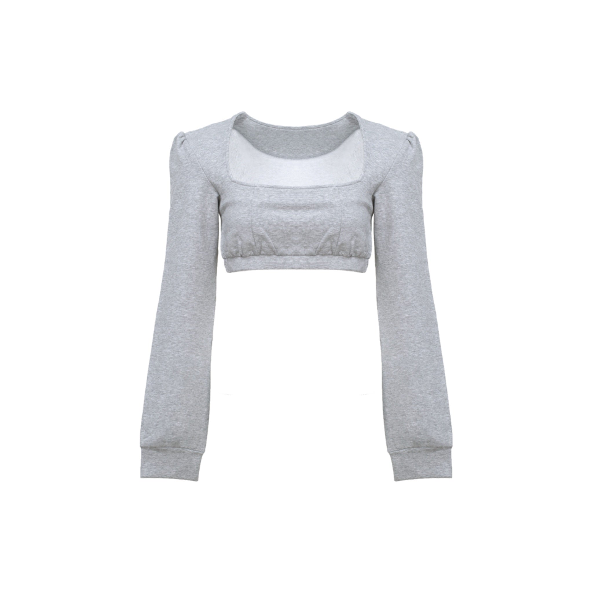 ANN ANDELMAN Grey Tube Top Sweatshirt | MADA IN CHINA