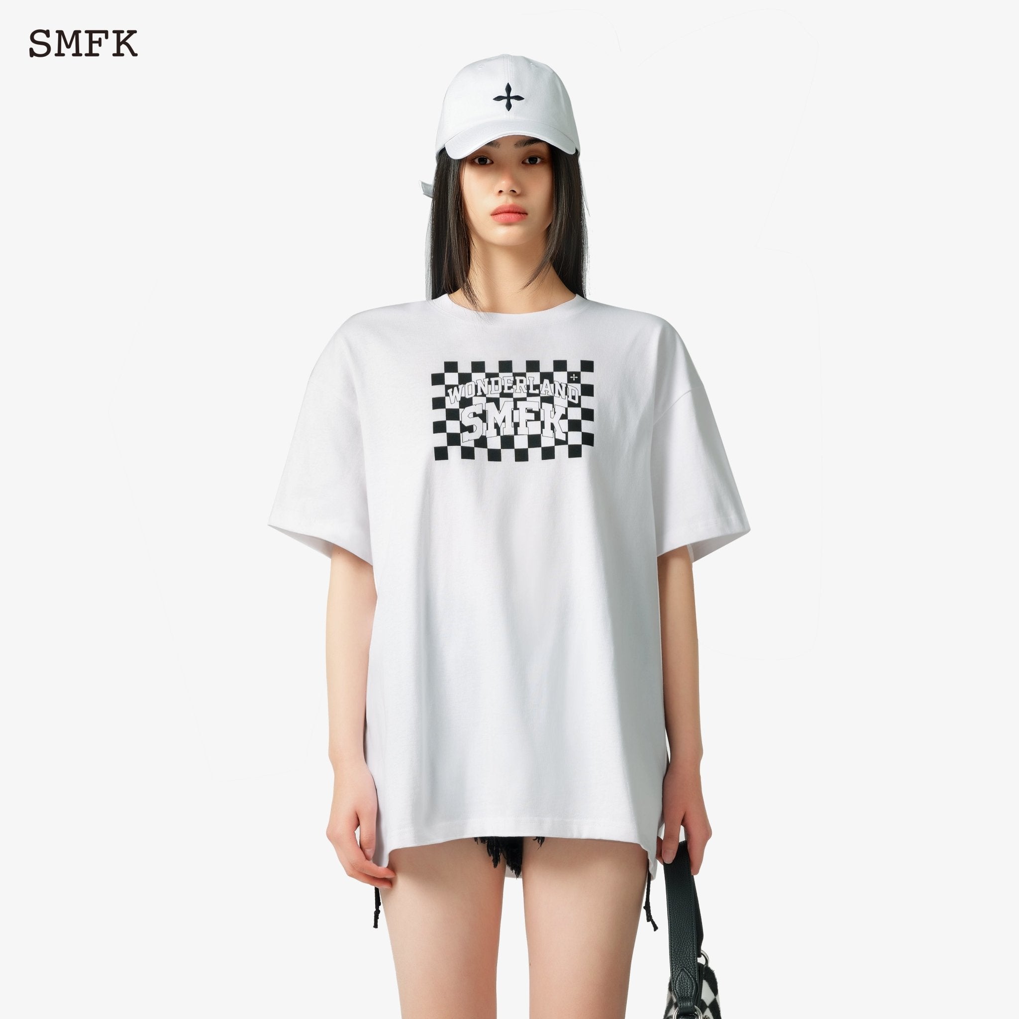 SMFK Grid Black And White Tee | MADA IN CHINA